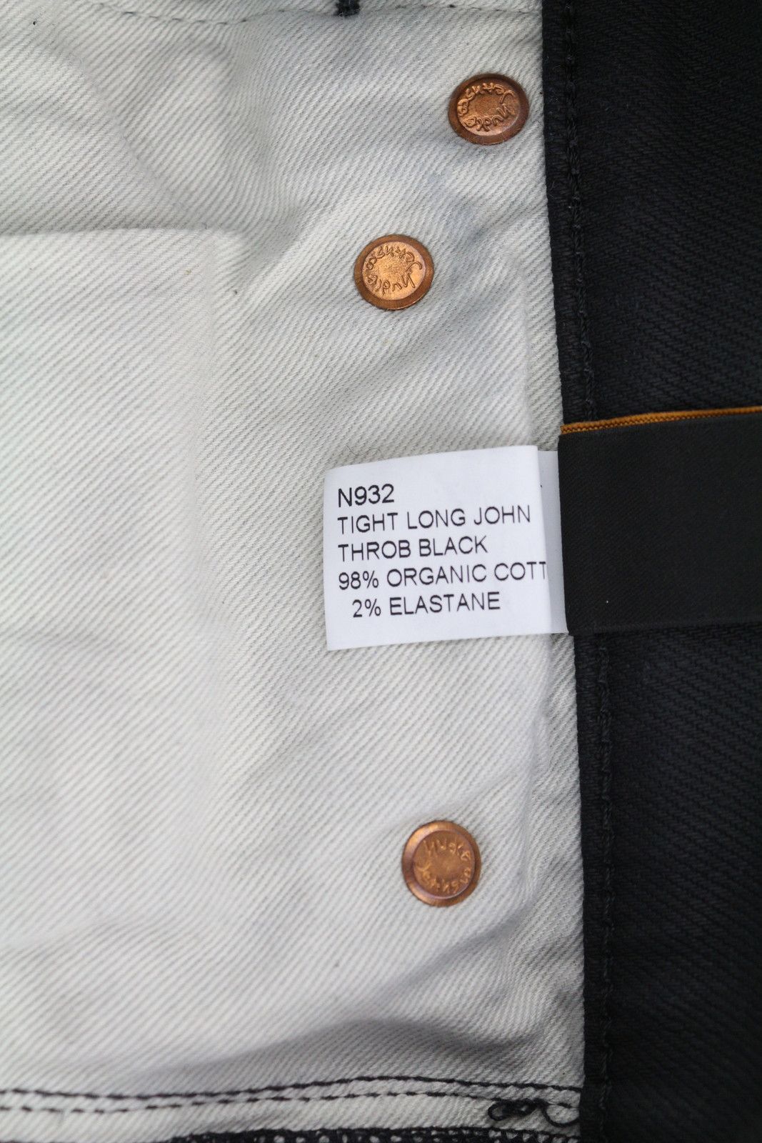 Nudie Jeans TIGHT LONG JOHN W28/L30 Throb Black Organic Coated 83639 Size US 28 / EU 44 - 7 Thumbnail
