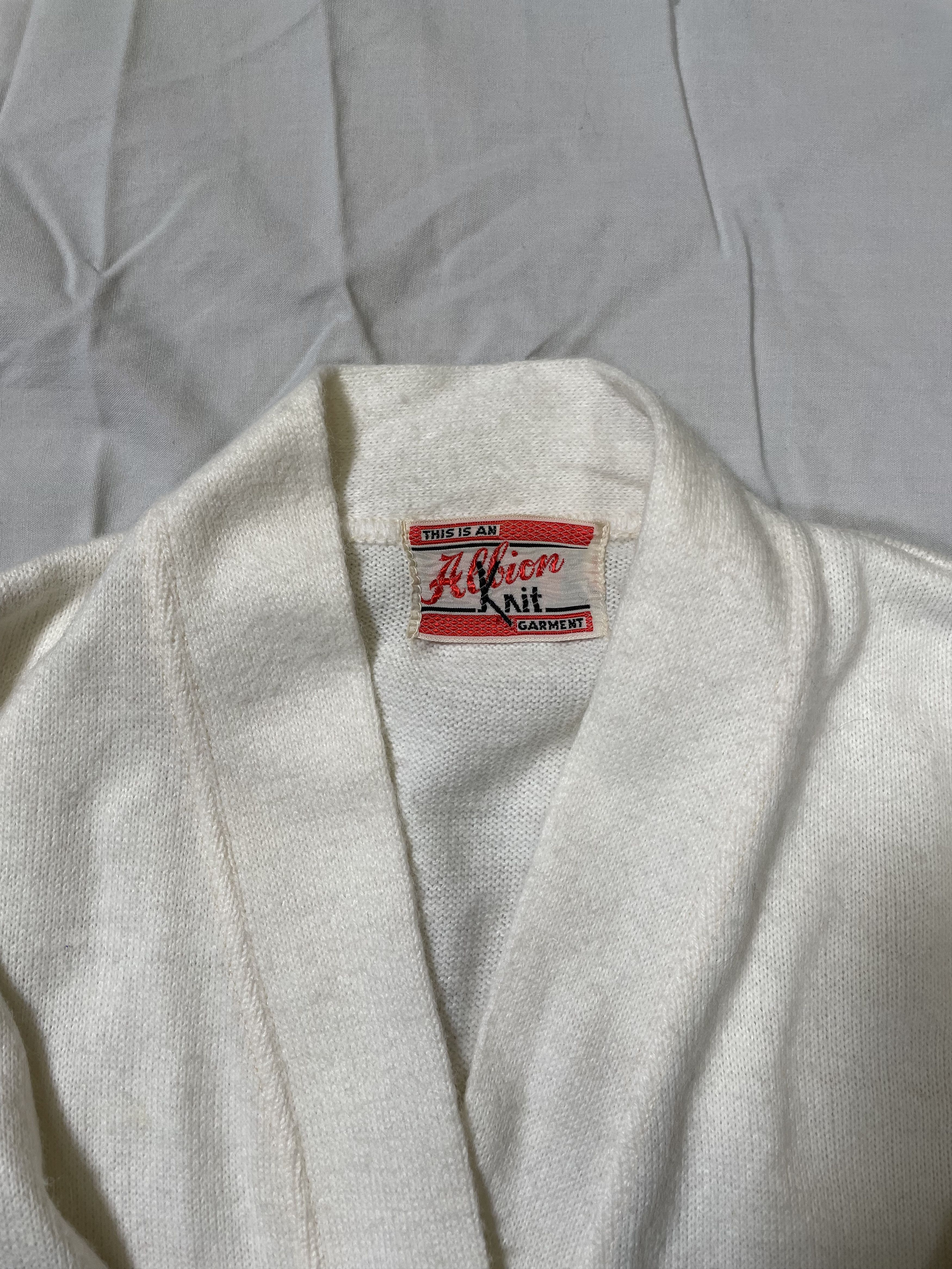 Vintage True VTG 1960's Albion Knit Letterman Cardigan Sweater Size US M / EU 48-50 / 2 - 6 Thumbnail