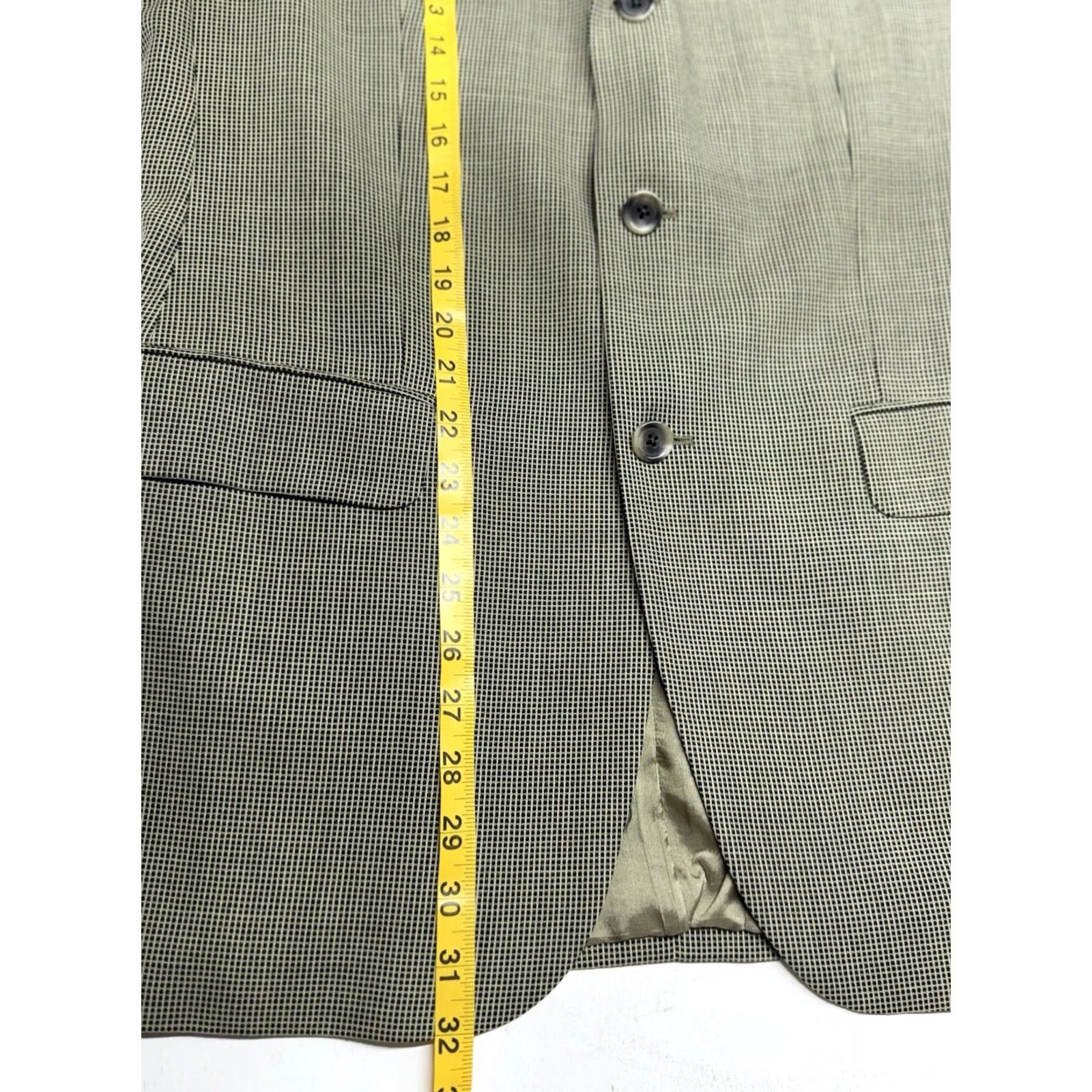 Jack Victor VINTAGE? No. Jack Victor Sagewood Blazer Jacket 40R Prossimo Textured Wool Beige Sport Coat Size 40R - 4 Thumbnail