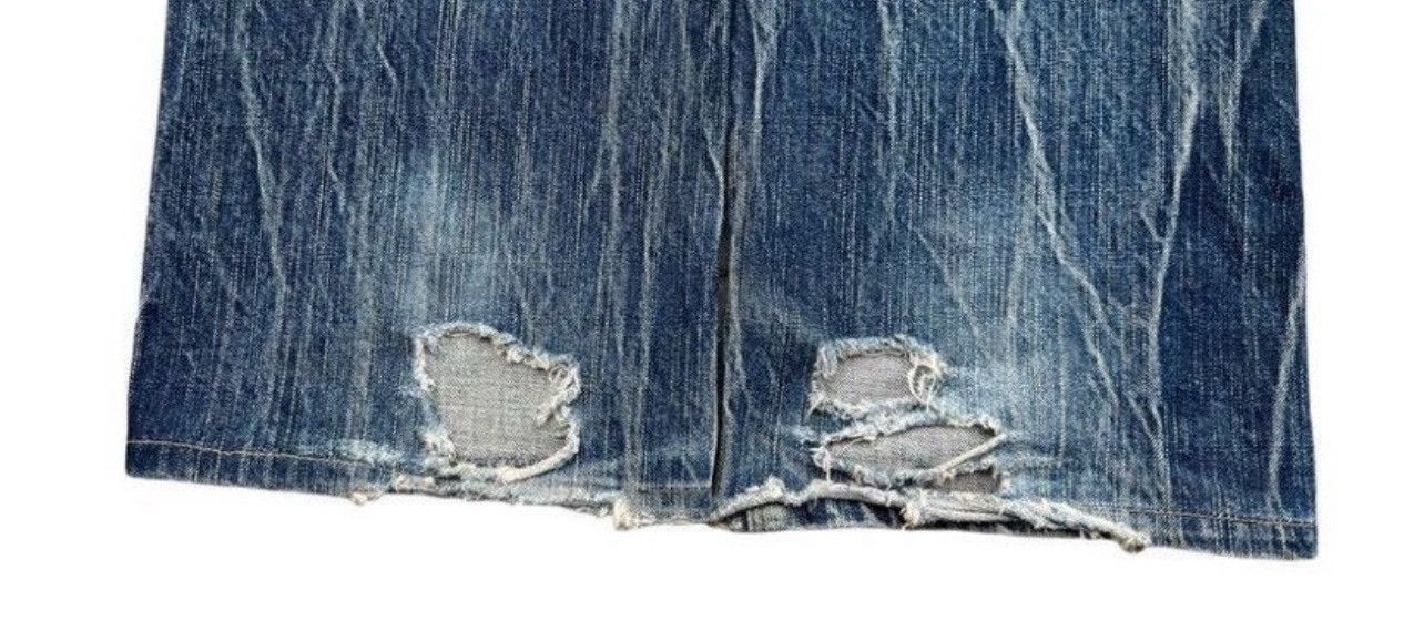 Edwin Vintage Edwin 505ZX Selvedge Distressed Denim Jeans 31x31 Size US 31 - 6 Thumbnail