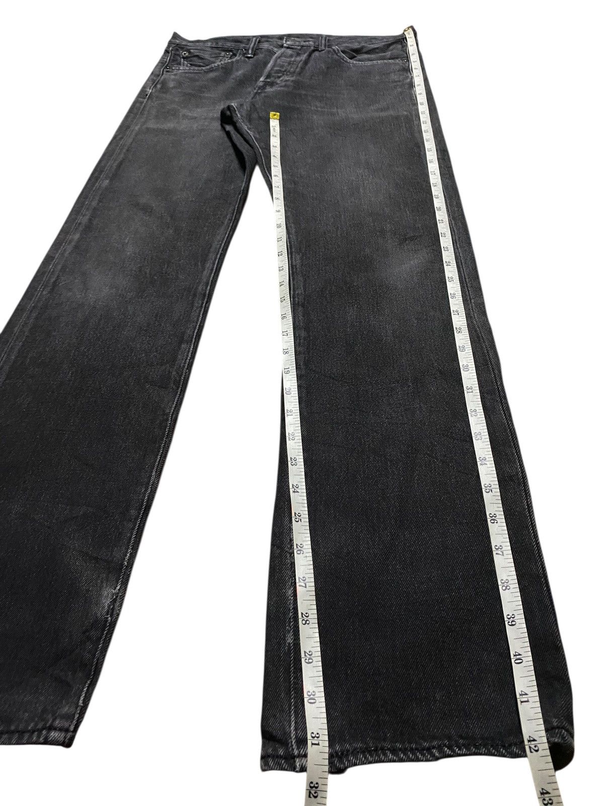 Levi's Vintage Levis 501 Y2K Black Denim Distressed Loose Jeans Size US 32 / EU 48 - 14 Thumbnail