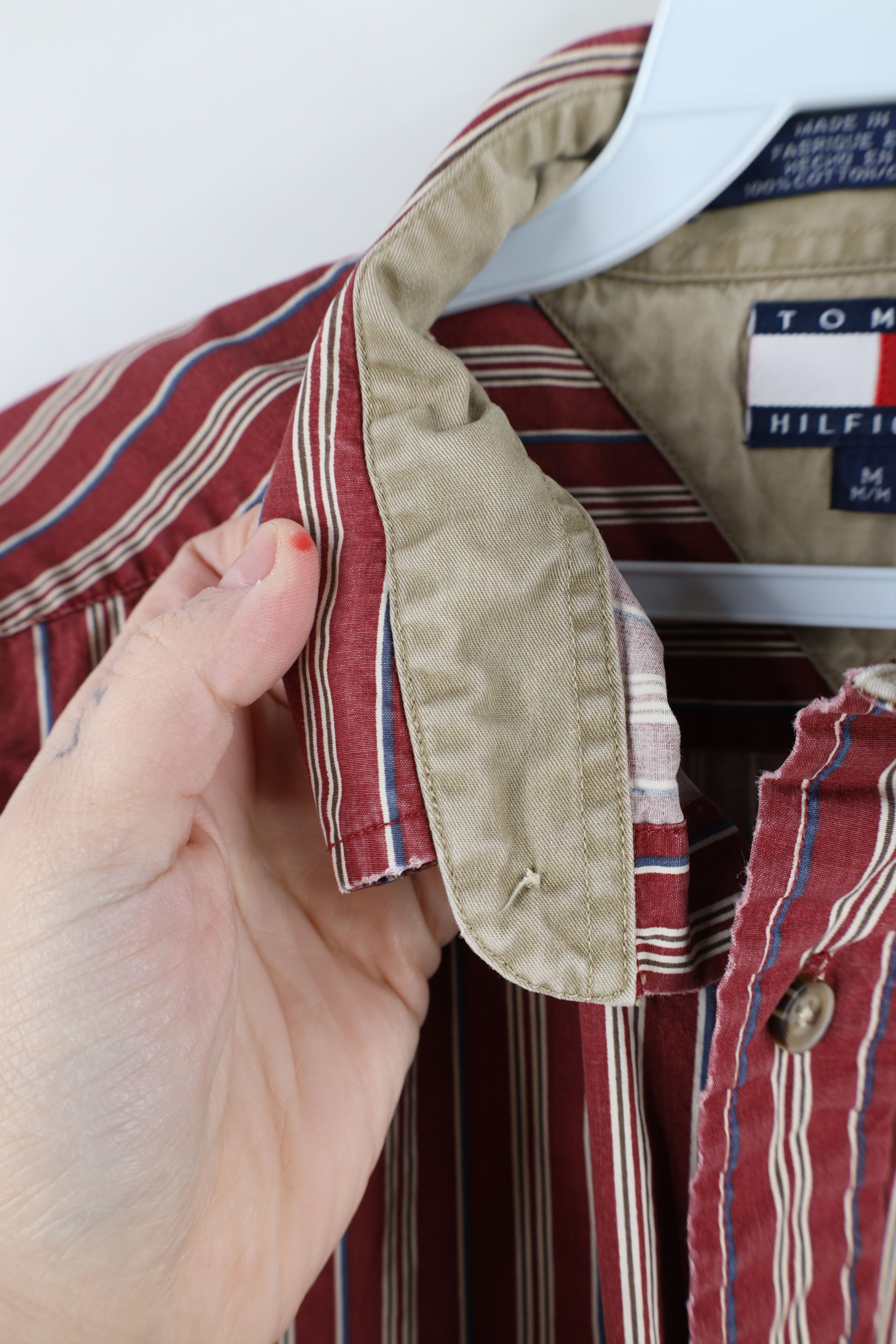 Tommy Hilfiger × Vintage Vintage 90s Tommy Hilfiger Collared Button Down Shirt Size US M / EU 48-50 / 2 - 10 Thumbnail