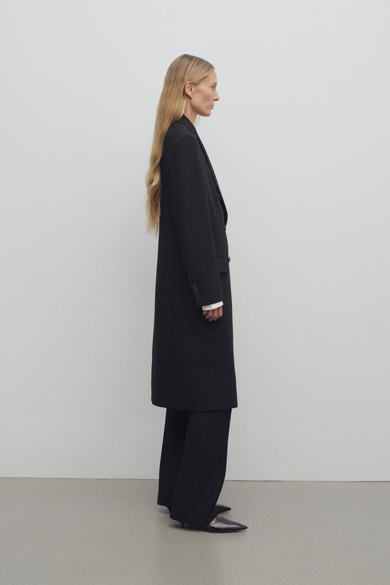 Saint Laurent Paris o1bcso1str1225 Manteau Double Double Ouvrable in Black Size XS / US 0-2 / IT 36-38 - 4 Thumbnail