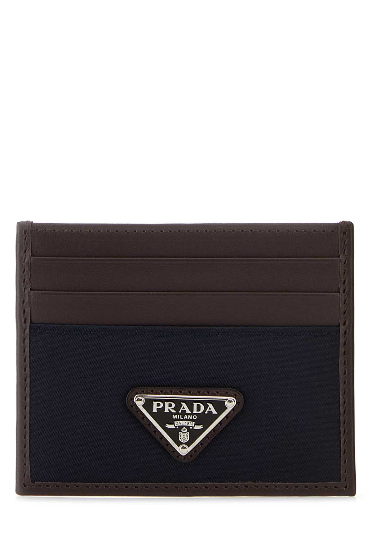Prada Dark Brown Leather Card Holder Size ONE SIZE - 1 Thumbnail