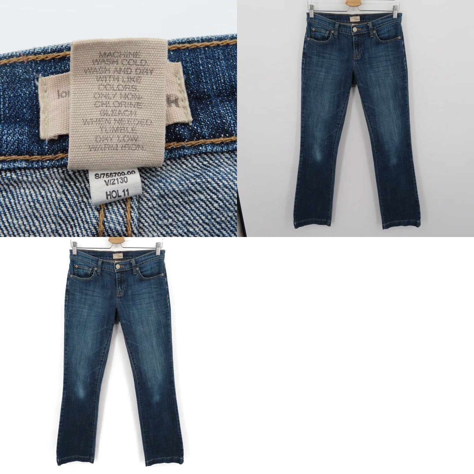 Gap Gap Womens Jeans 2/26 Long and Lean Blue Denim Cotton Blend Orange Stitching 5-Pocket Straight Regular Size 2/26 Womens Jeans Vintage No Size 26" / US 2 / IT 38 - 8 Thumbnail