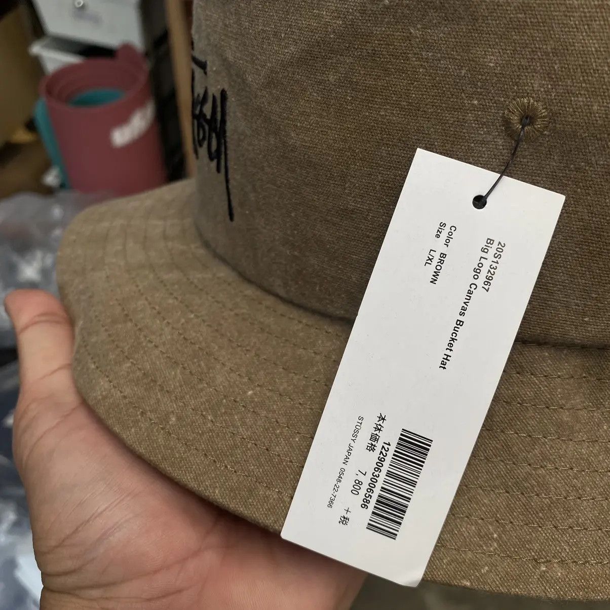 Stussy STUSSY BUCKET HAT LOGO BROWN WASH Size ONE SIZE - 3 Thumbnail