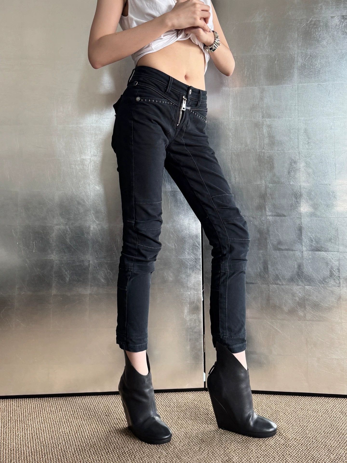 Marithe + Francois Girbaud MFG Vintage Button Fly Skinny Jeans Size 27 Size 27" / US 4 / IT 40 - 4 Thumbnail