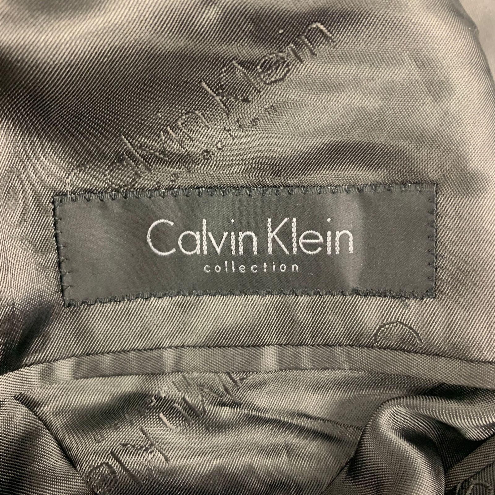 Calvin Klein Size 36 Grey Wool Notch Lapel Sport Coat Size 36R - 5 Thumbnail
