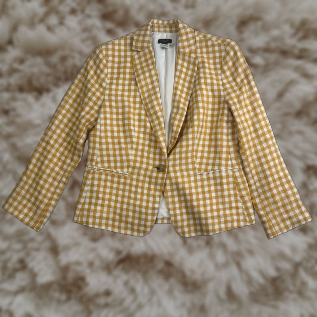Ann Taylor Blazer Shirt? in Yellow, Women's (Size XS)