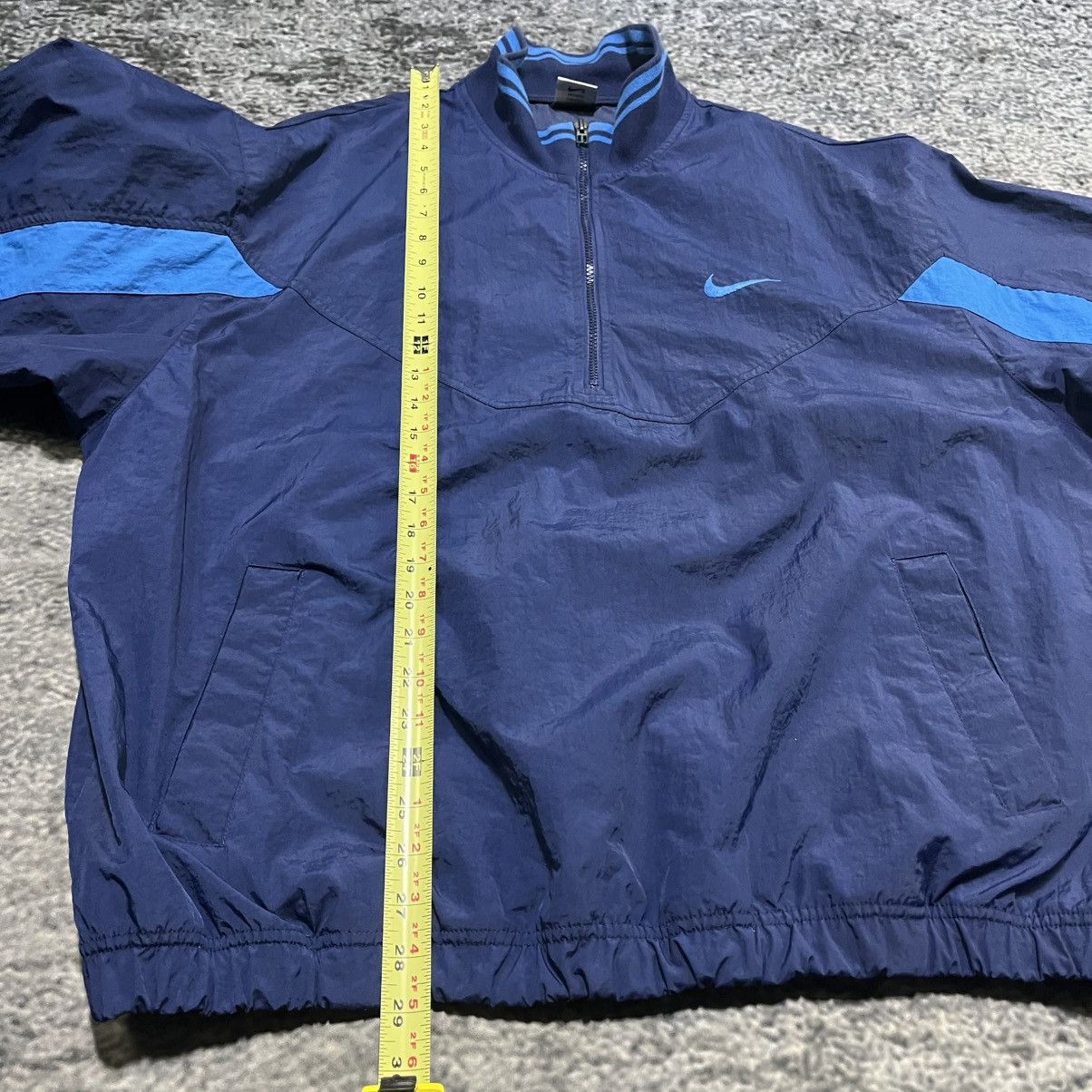 Nike VINTAGE 90s NIKE SWOOSH LOGO BLUE ZIP UP WINDBREAKER JACKET Size US XL / EU 56 / 4 - 11 Thumbnail