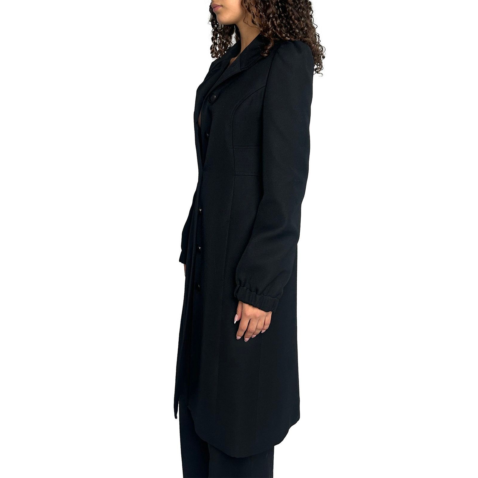 Scanlan Theodore Black Button up Jacket / Wool Coat Size S / US 4 / IT 40 - 3 Thumbnail