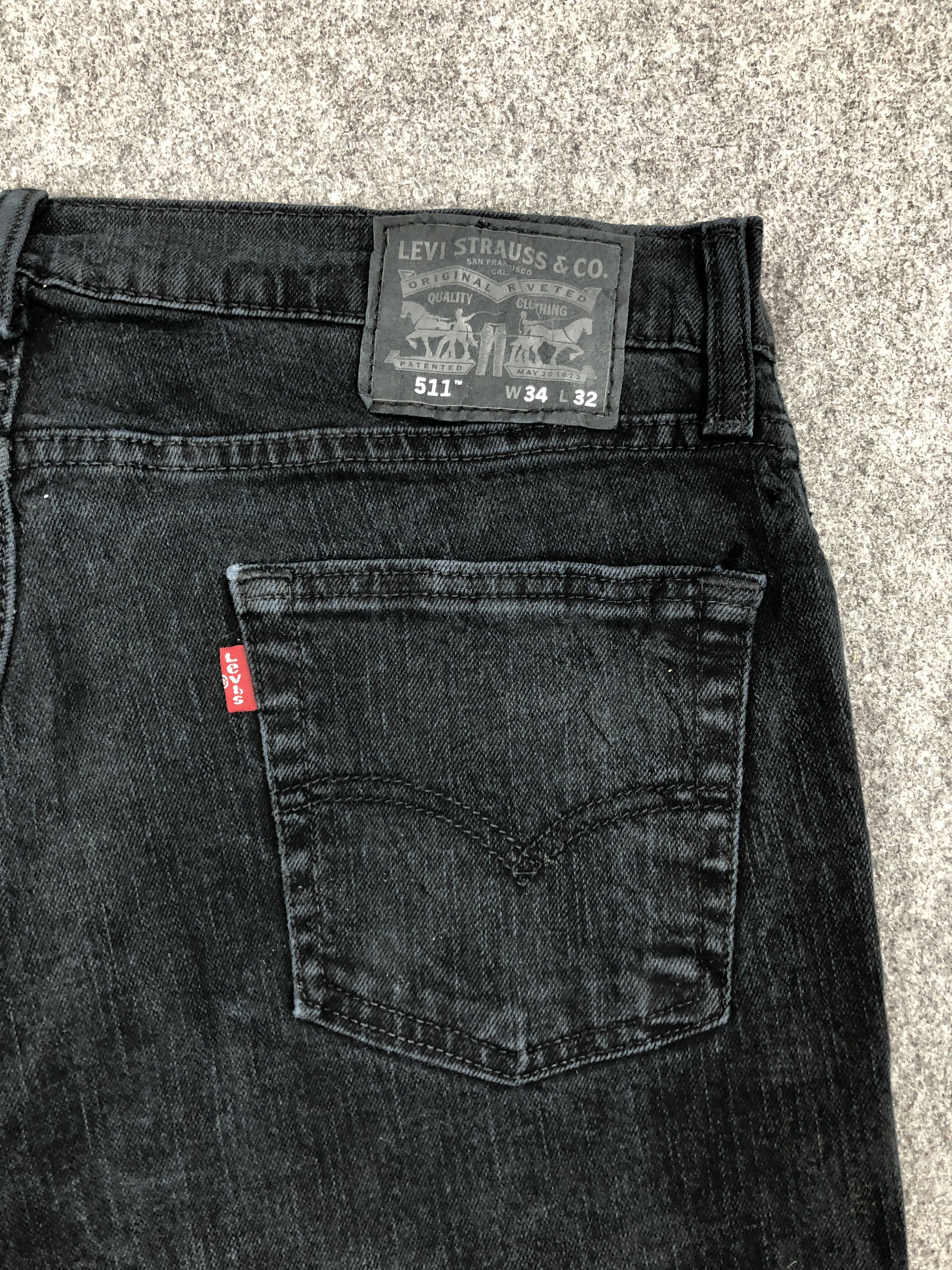 Levi's × Vintage Faded Black Vintage Levis 511 Jeans Size US 34 / EU 50 - 11 Thumbnail