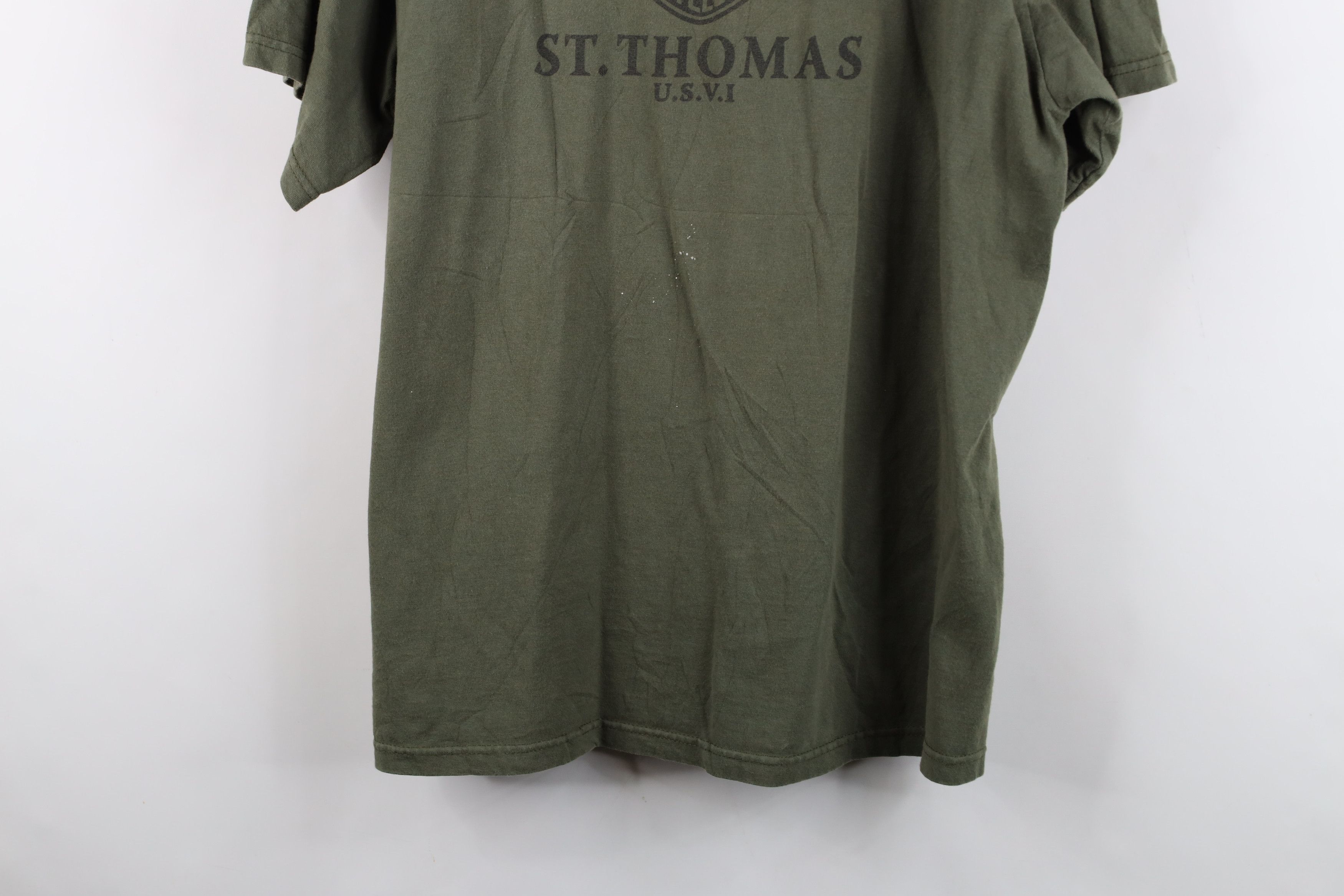 Harley Davidson Vintage Y2K Harley Davidson Spell Fire Flames T-Shirt Green Size US XL / EU 56 / 4 - 3 Thumbnail