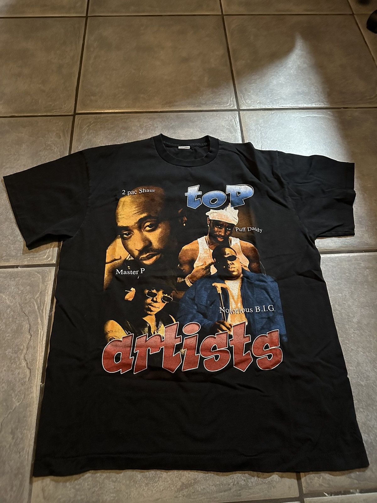 Vintage 1990 Rap tee “Top Artists”