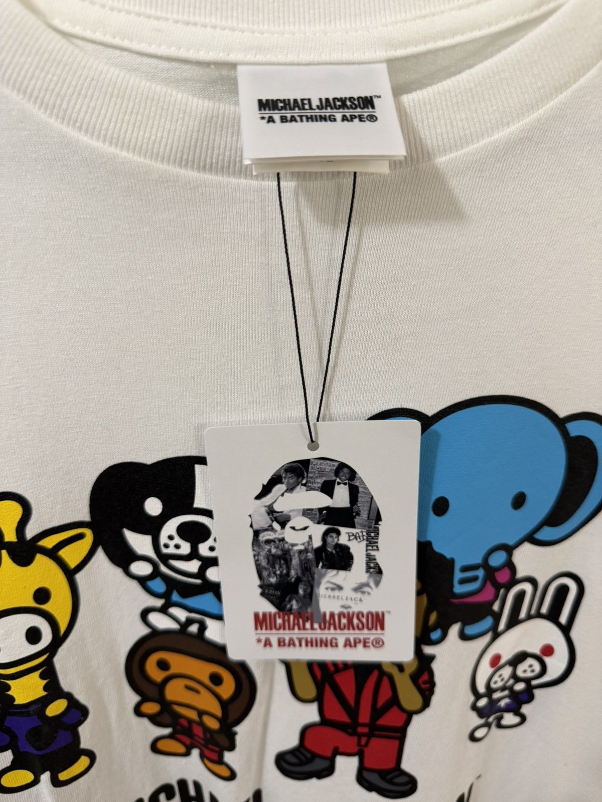 Bape BAPE × Michael Jackson Baby Milo Tee 'White' Size US XXL / EU 58 / 5 - 3 Thumbnail