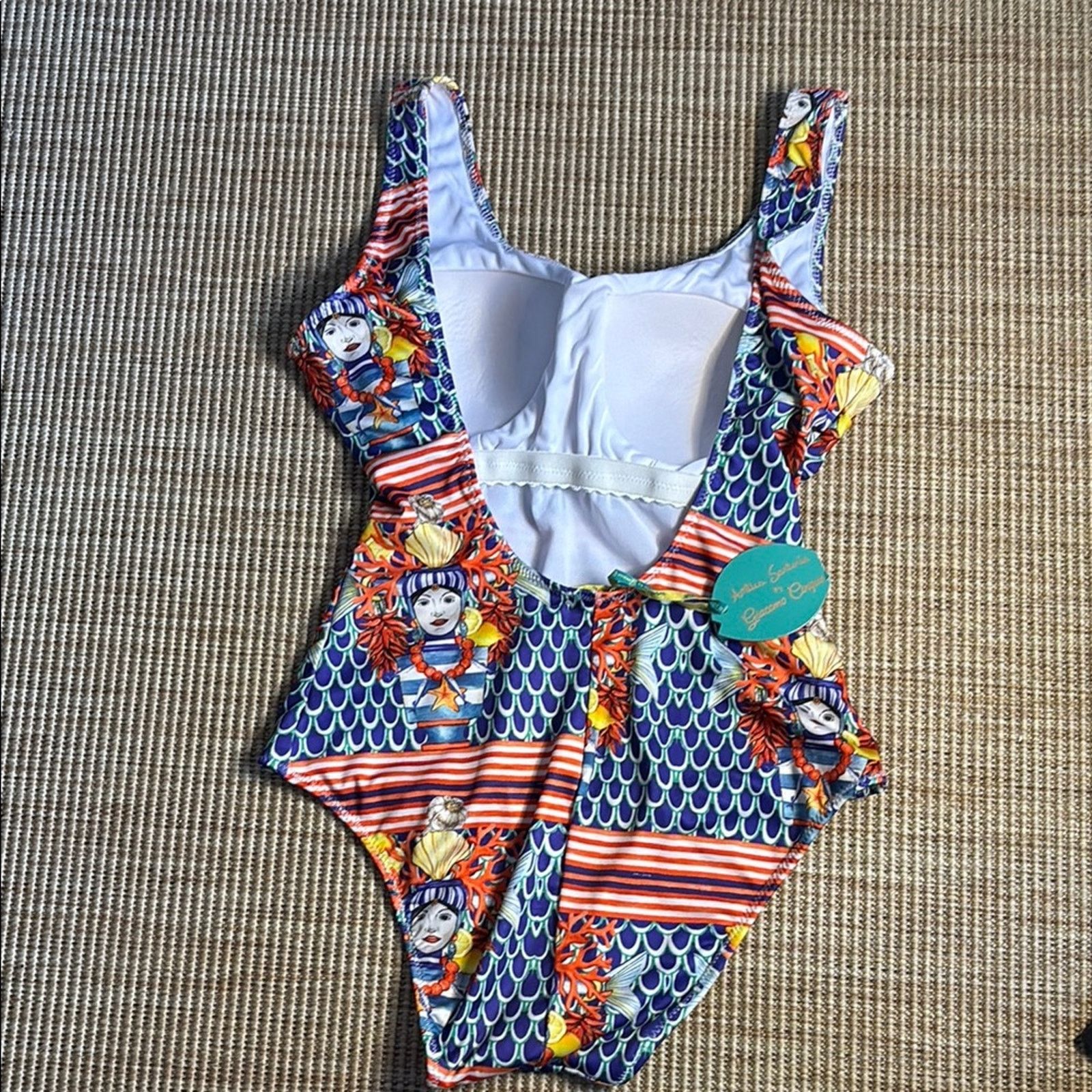 Other NWT Antica Sartoria Colorful Patterned One-Piece Swimsuit M Size ONE SIZE - 2 Thumbnail