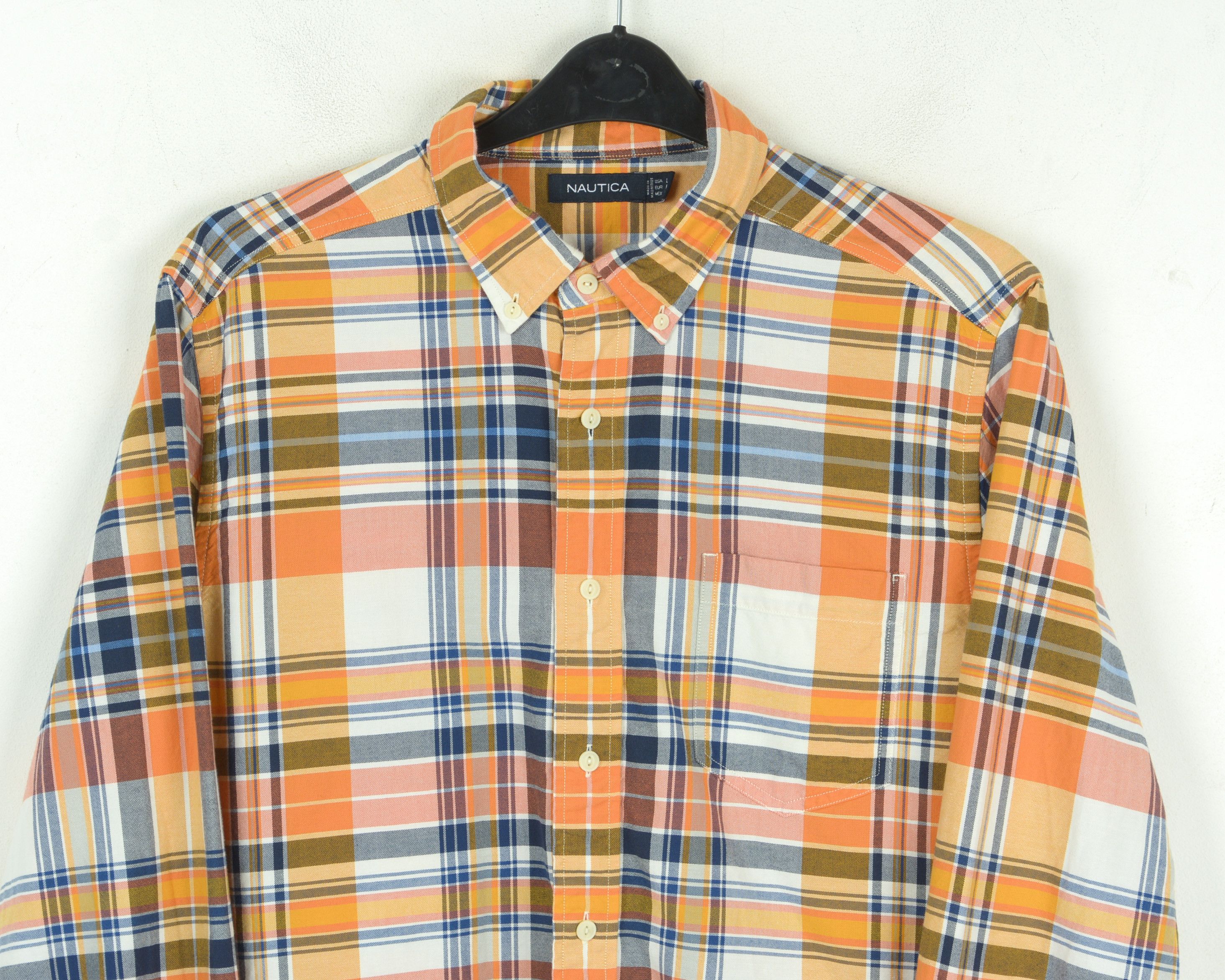 Nautica US L Casual Shirt Long Sleeve EU XL Plaid Check Tartan Size US L / EU 52-54 / 3 - 2 Thumbnail