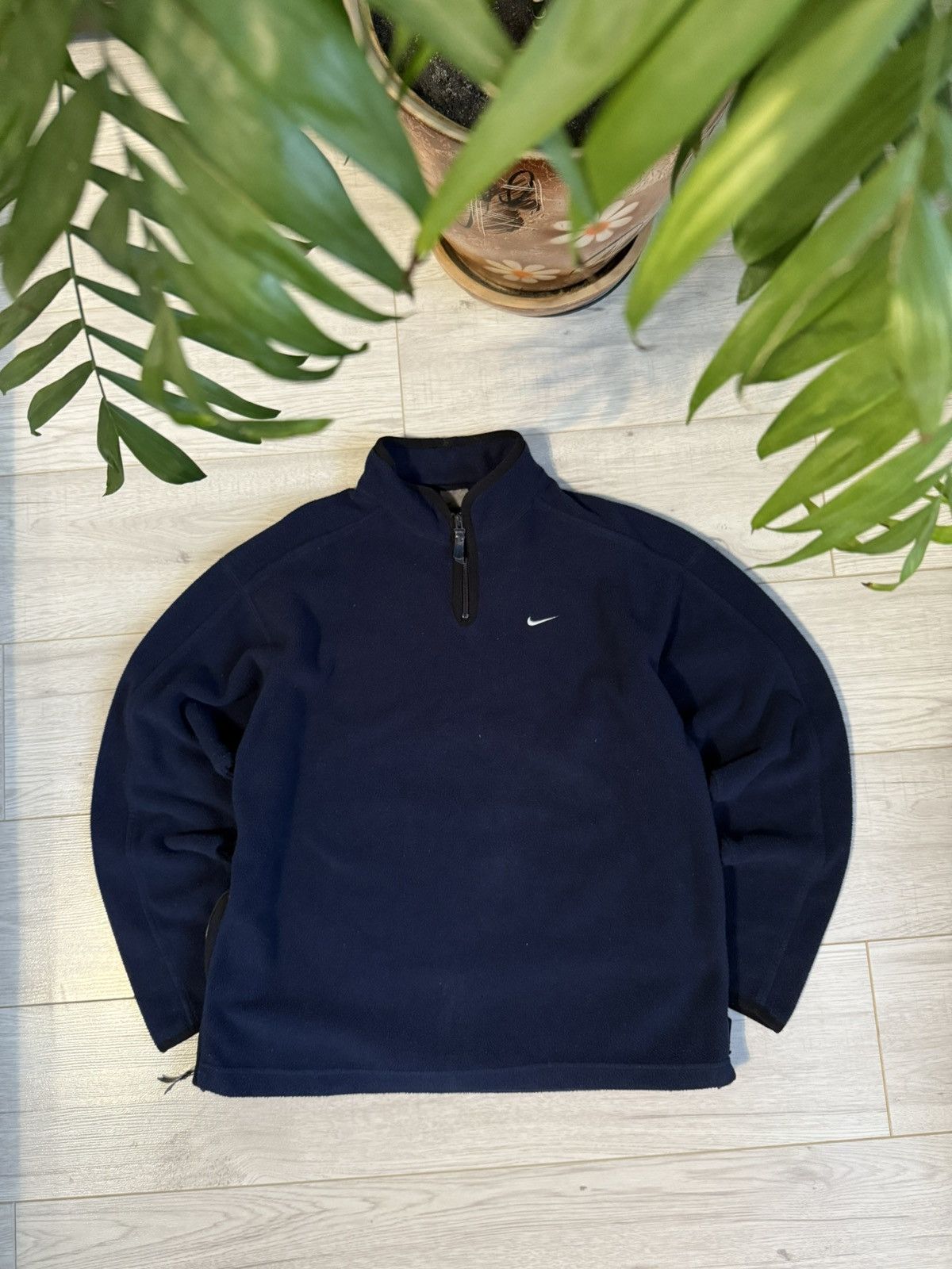 Nike × Vintage Vintage Y2K Nike Cozy Fleece Sherpa Jacket Swoosh logo 90’s Size US M / EU 48-50 / 2 - 1 Thumbnail