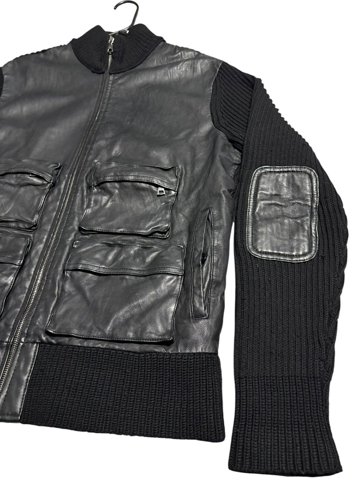 If Six Was Nine Vintage John Varvatos Lamb Leather Wool Bomber Cargo archive Size US L / EU 52-54 / 3 - 6 Thumbnail