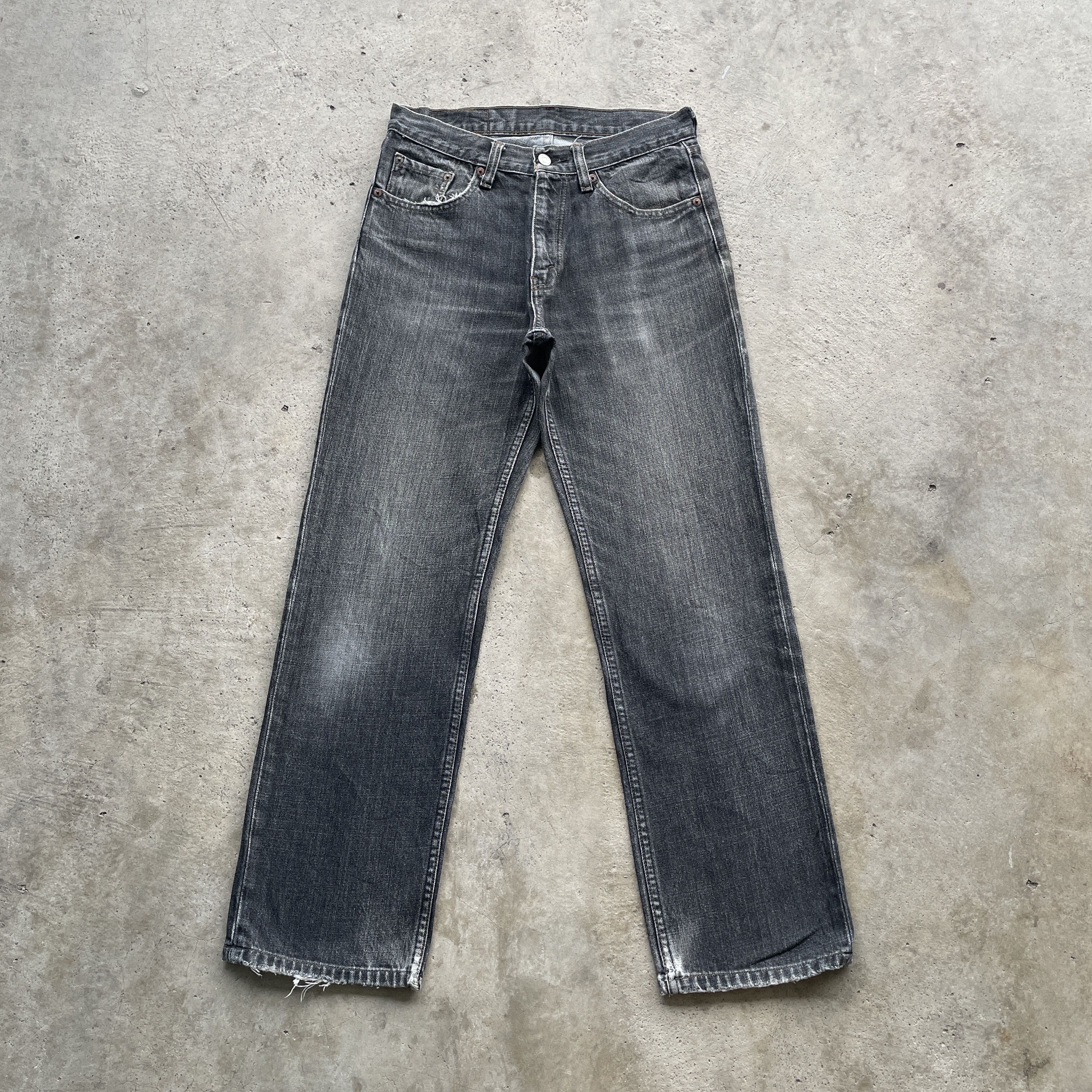 Levi's Vintage Clothing VINTAGE LEVI’S 533 JEANS FADED BLACK DENIM PANTS W29 Size US 29 - 2 Thumbnail