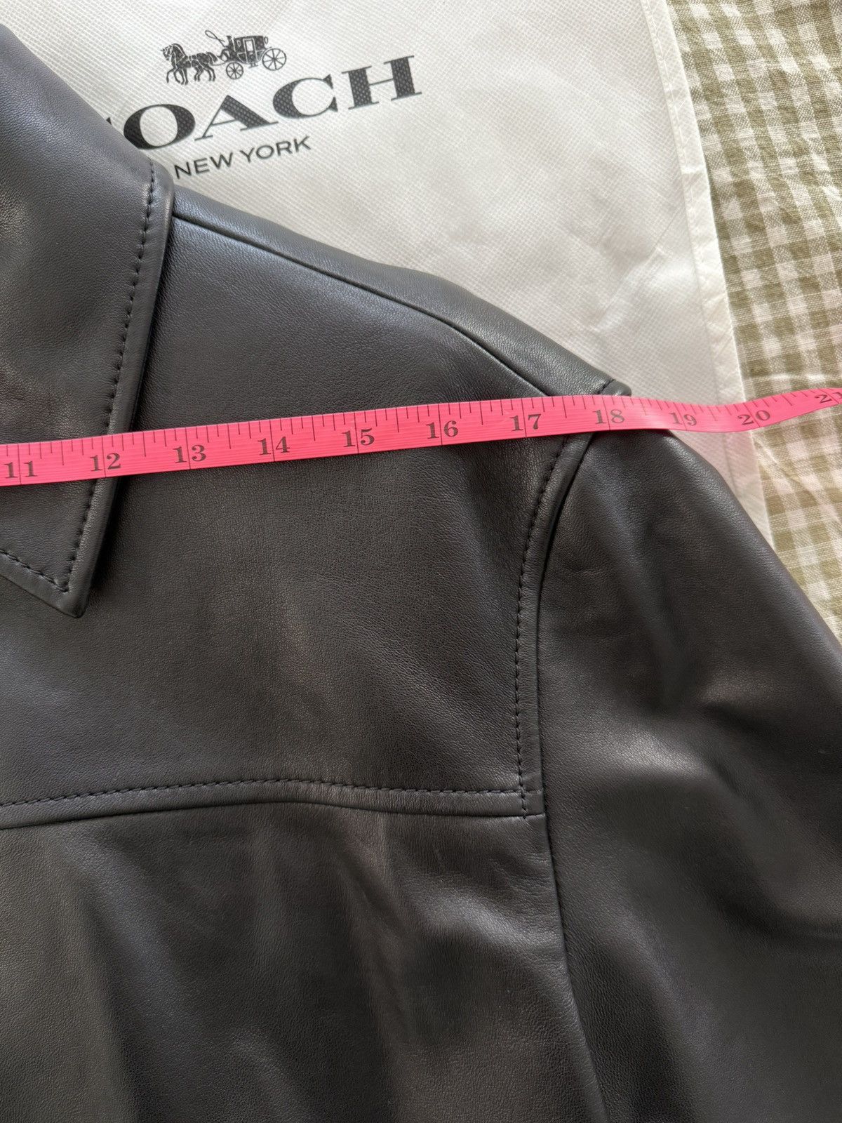 Coach Oversized Leather Jacket Size S / US 4 / IT 40 - 6 Thumbnail