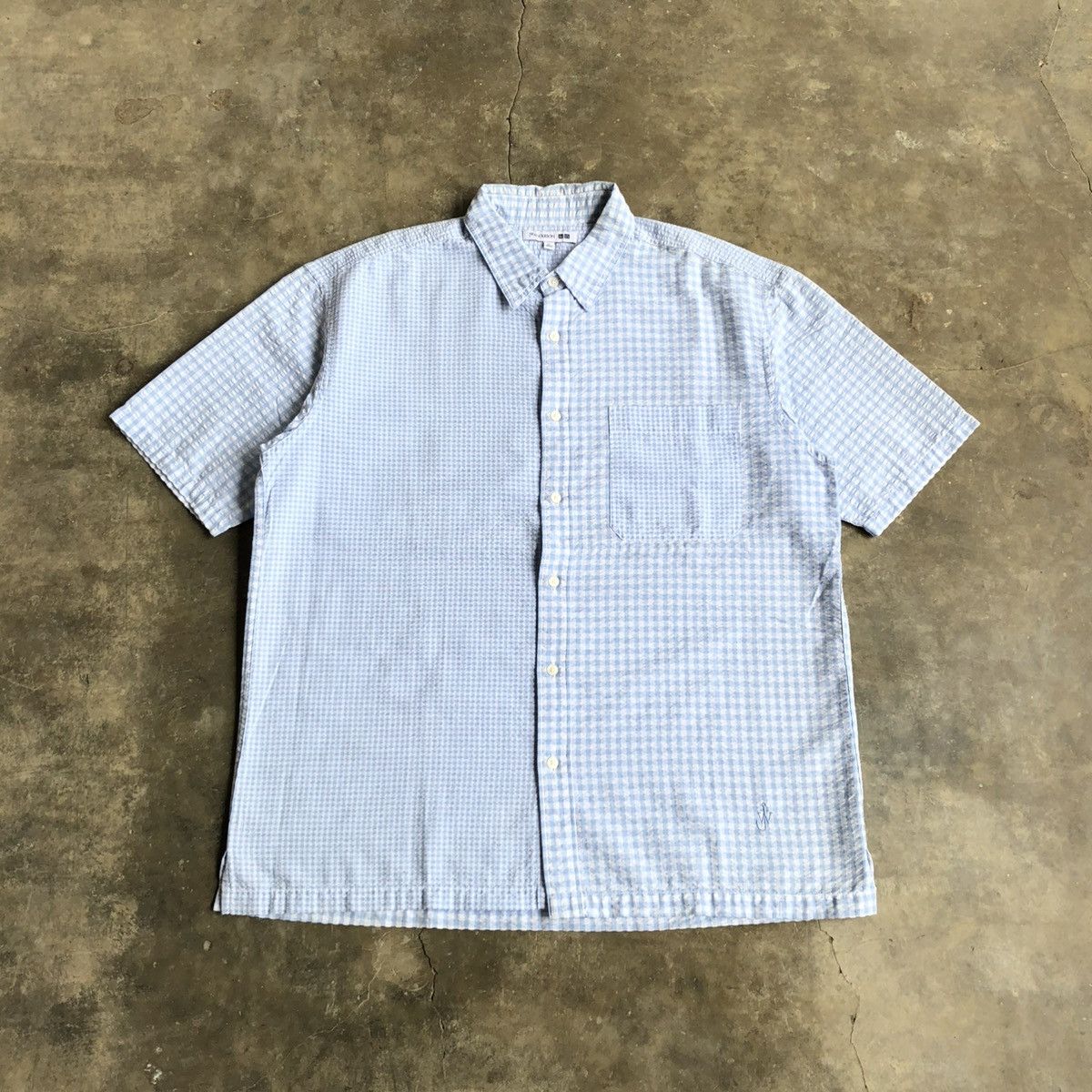 JW Anderson × Uniqlo Uniqlo X JW Anderson Square Motif Button Up Shirt Blue Size US XXL / EU 58 / 5 - 1 Thumbnail