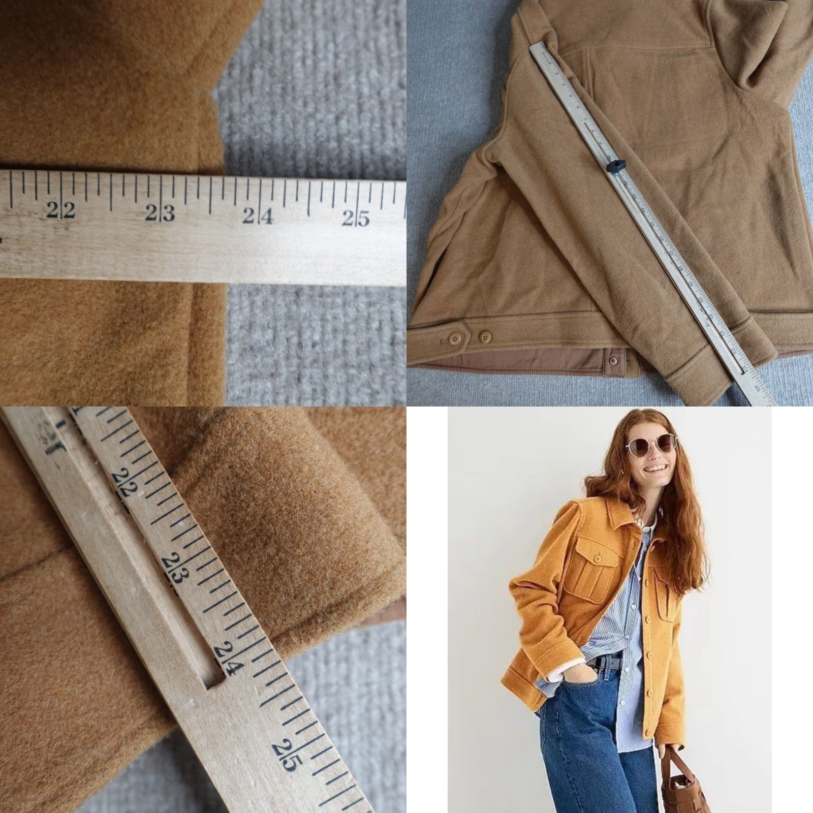 J.Crew J.Crew Womens Jacket Shacket Beige Wool Blend XL S Short Storm Pockets Casual Basic Jacket New Size S / US 4 / IT 40 - 8 Thumbnail