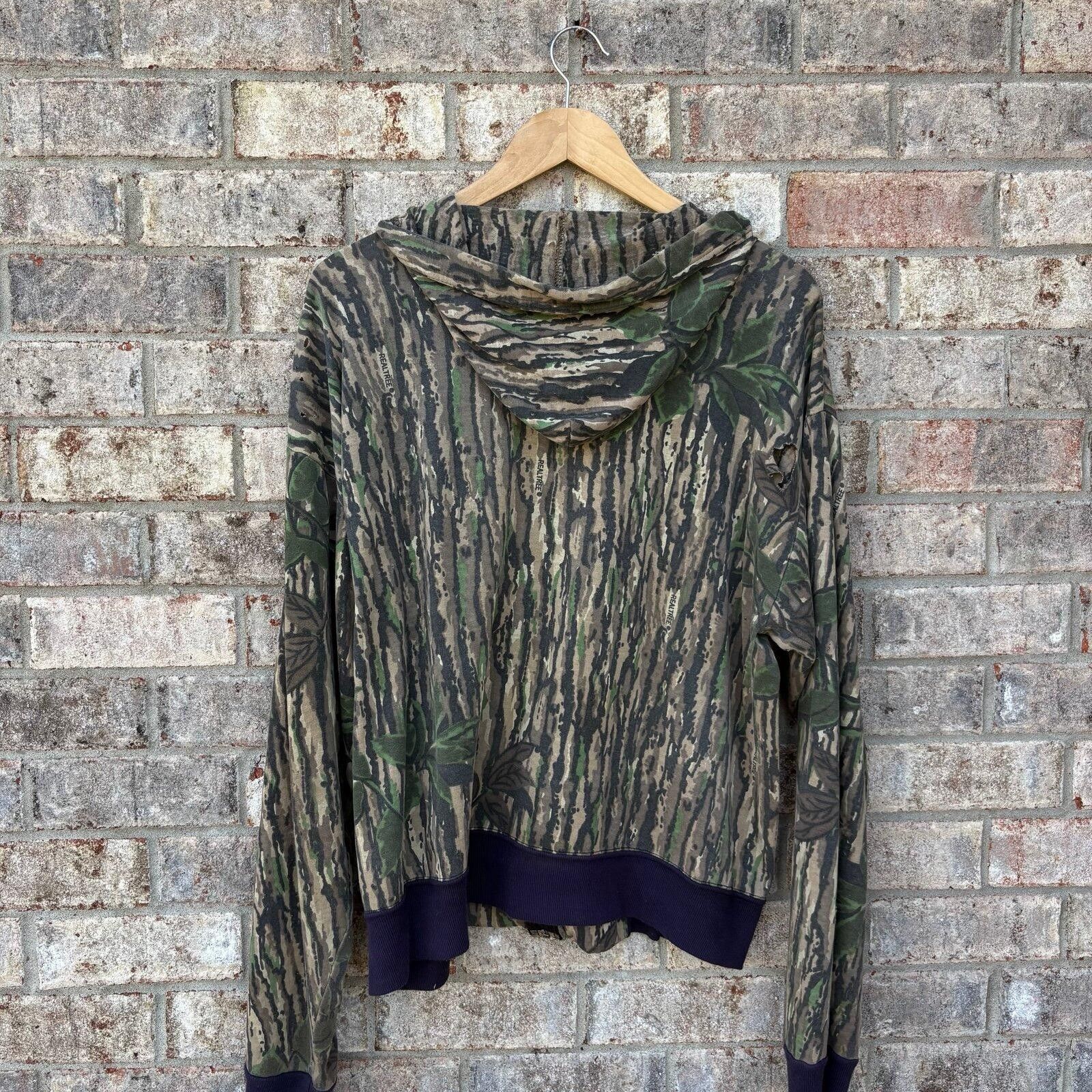 Jerzees Vintage 80s realtree bark hoodie full zip Size US L / EU 52-54 / 3 - 2 Thumbnail