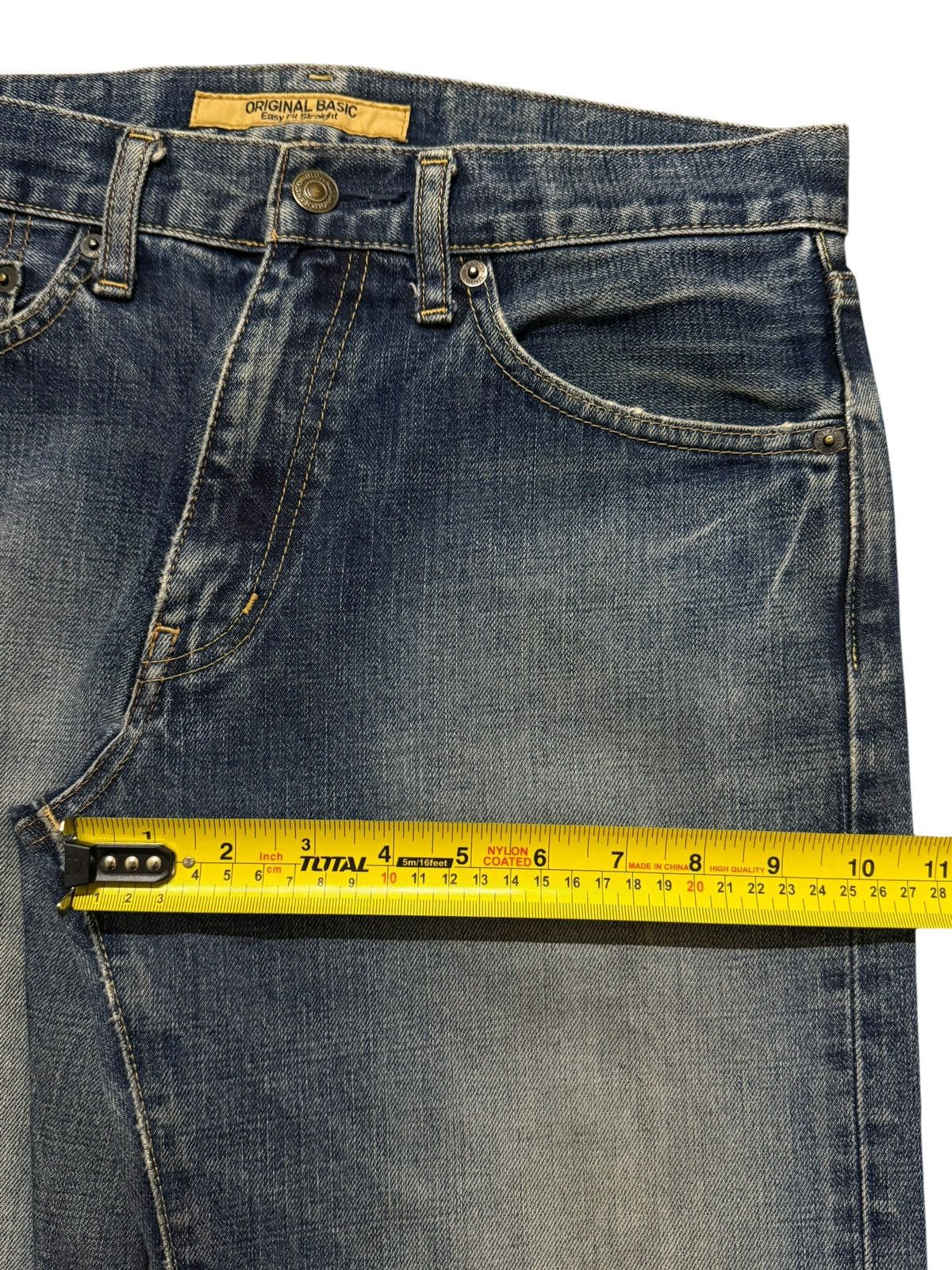 Uniqlo Vintage Y2K Japan Uniqlo Blue Faded Wash Distress Wide Leg Size US 30 / EU 46 - 12 Thumbnail