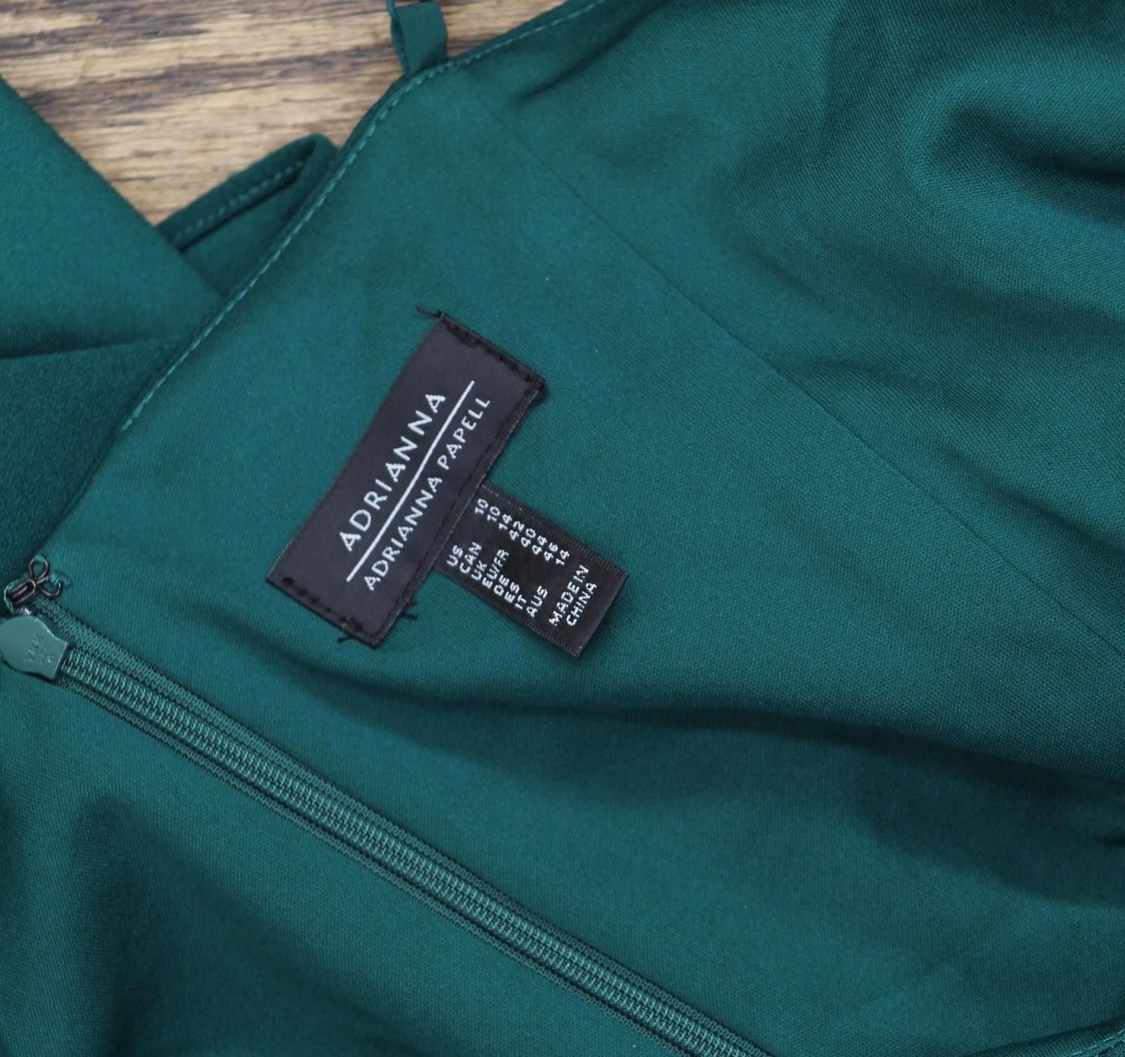 Nwt Adrianna By Adrianna Papell Knit Dress Dark Ivy Green 10 -  shinesquarebuilders.com
