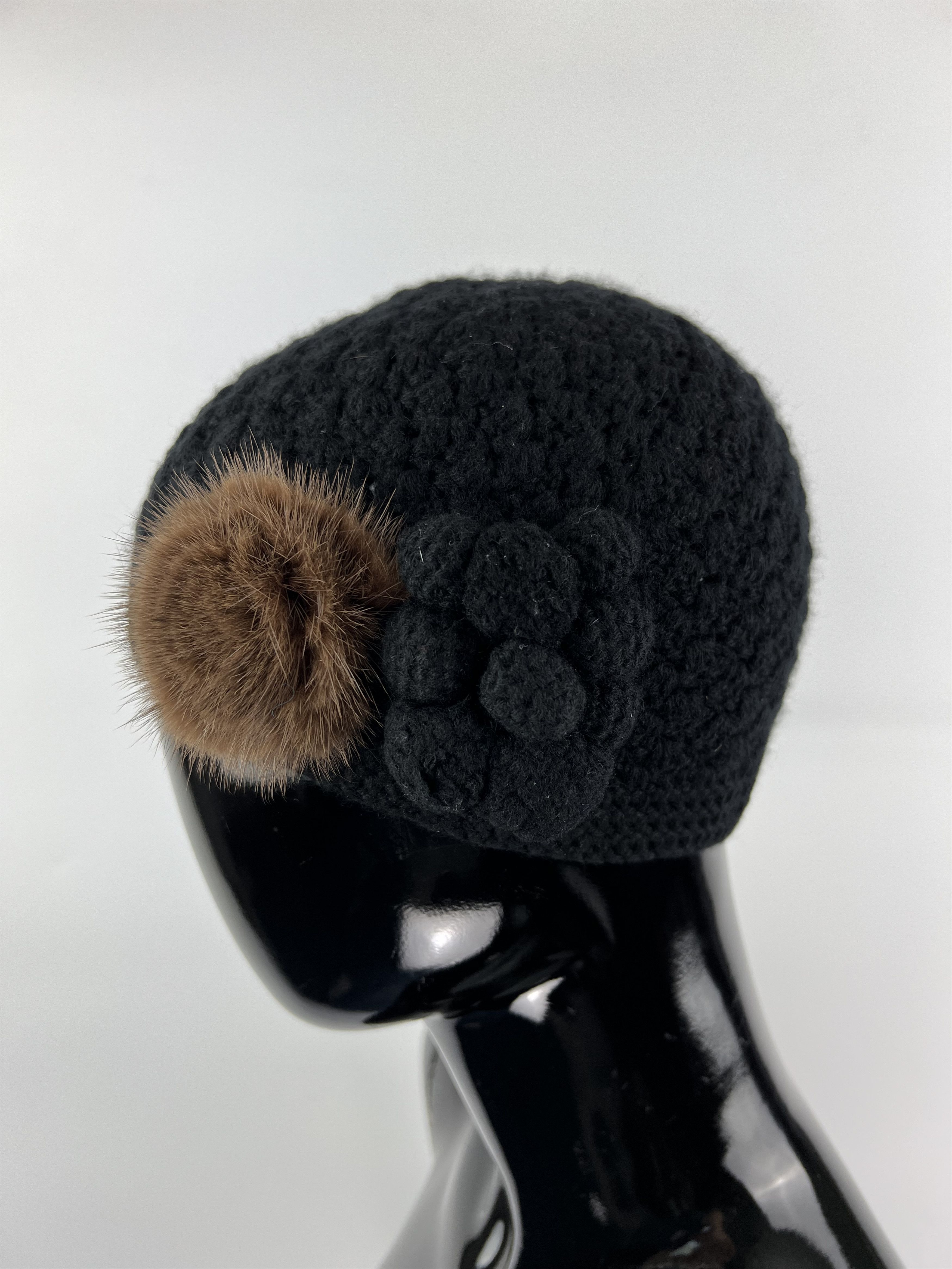 Other Max & Moi Knit 100% Cashmere Mink Beanie Hat One Size Size ONE SIZE - 4 Thumbnail