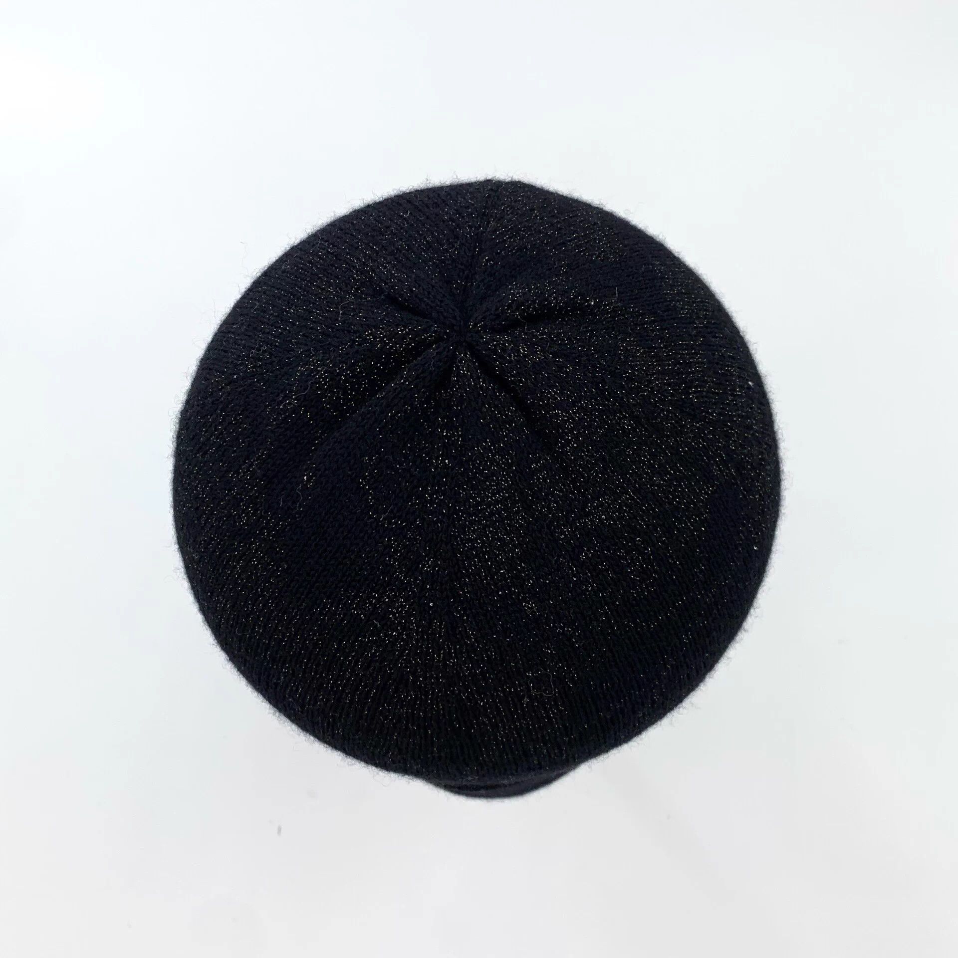 Chanel Chanel Black Camellia Logo Wool Beanie 47cm 99% New Size ONE SIZE - 4 Thumbnail