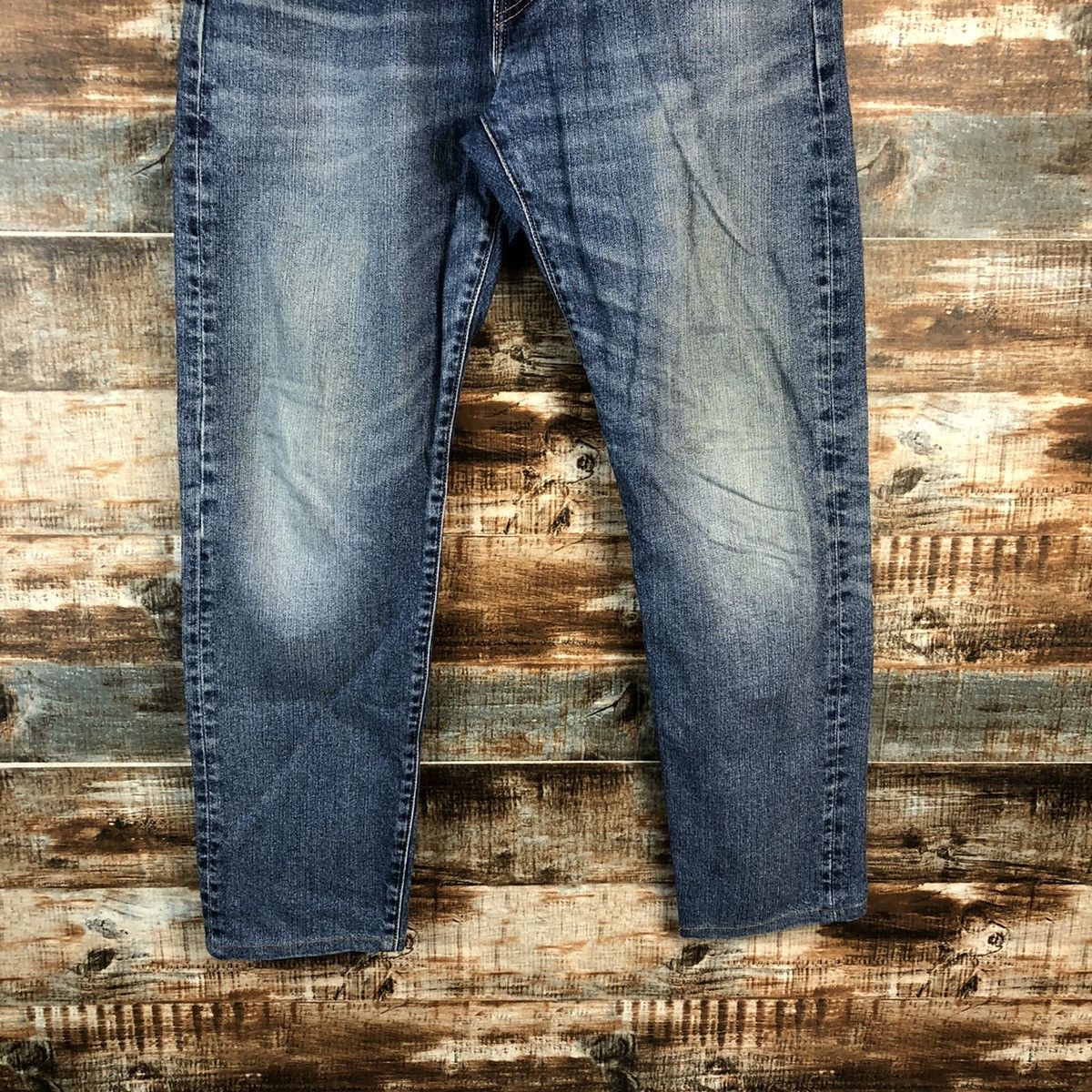 Levi's DLL Levis 502 big E faded Blue Denim Pants #C248 Size US 31 - 3 Thumbnail