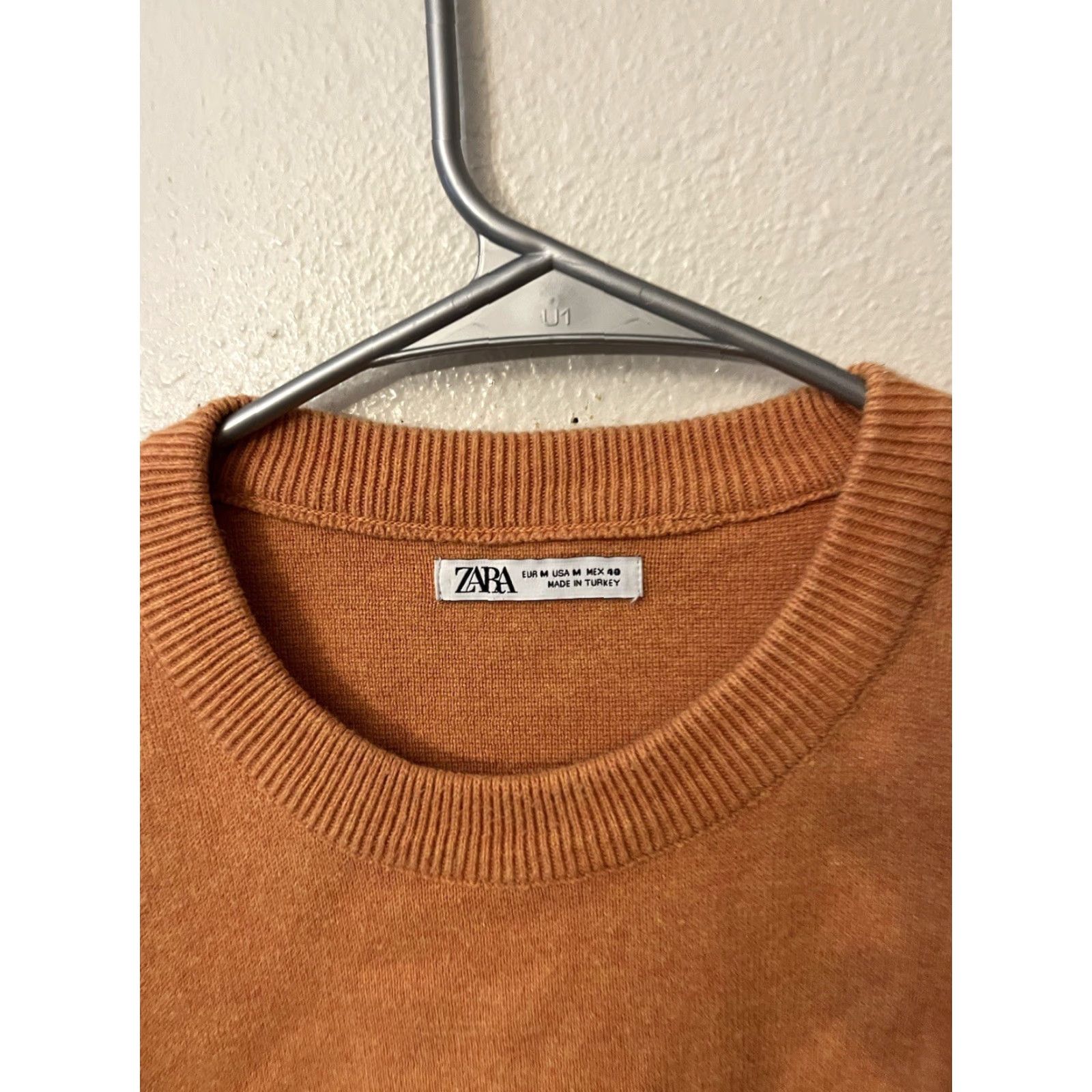 Zara Zara Sweater Womens Size Medium Orange Knit Long Sleeve Crew Pullover Size M / US 6-8 / IT 42-44 - 3 Thumbnail