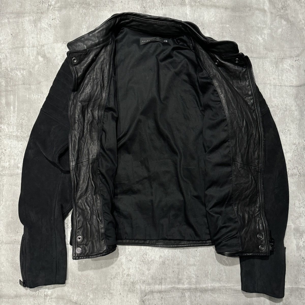 Ralph Lauren Ralph Lauren Black Label Leather Suede Moto Zip Jacket Size US S / EU 44-46 / 1 - 4 Thumbnail