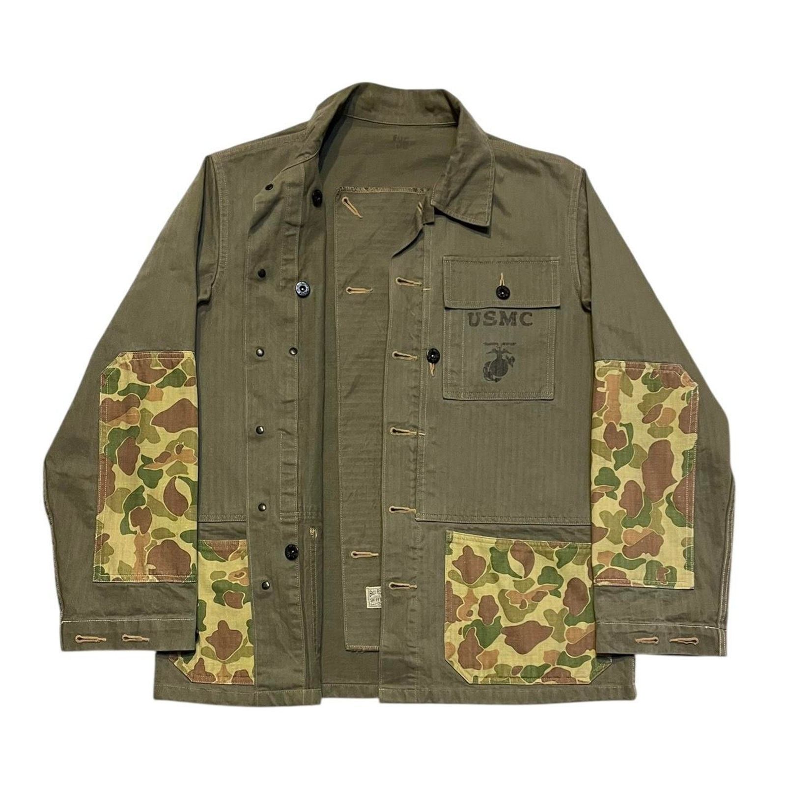 Buzz Rickson's Buzz Ricksons USMC Herringbone Utility Jacket frog skin camo Size US M / EU 48-50 / 2 - 1 Thumbnail