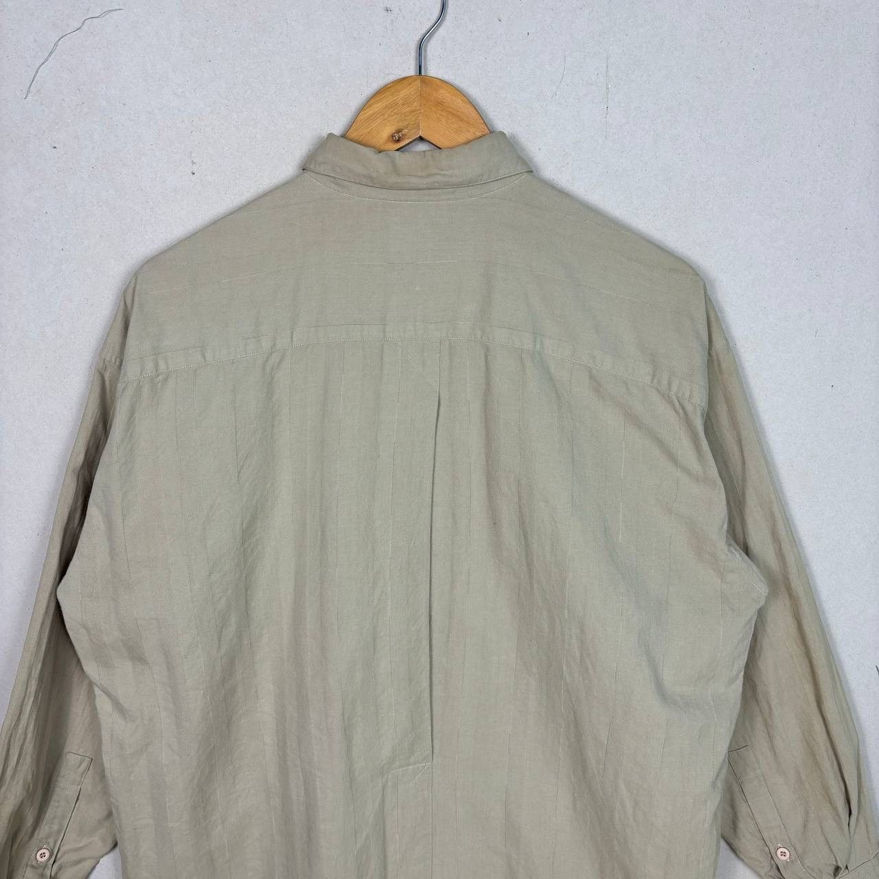 Issey Miyake Vintage 80s Issey Miyake I.S. Striped Shirt Beige Size US M / EU 48-50 / 2 - 4 Thumbnail