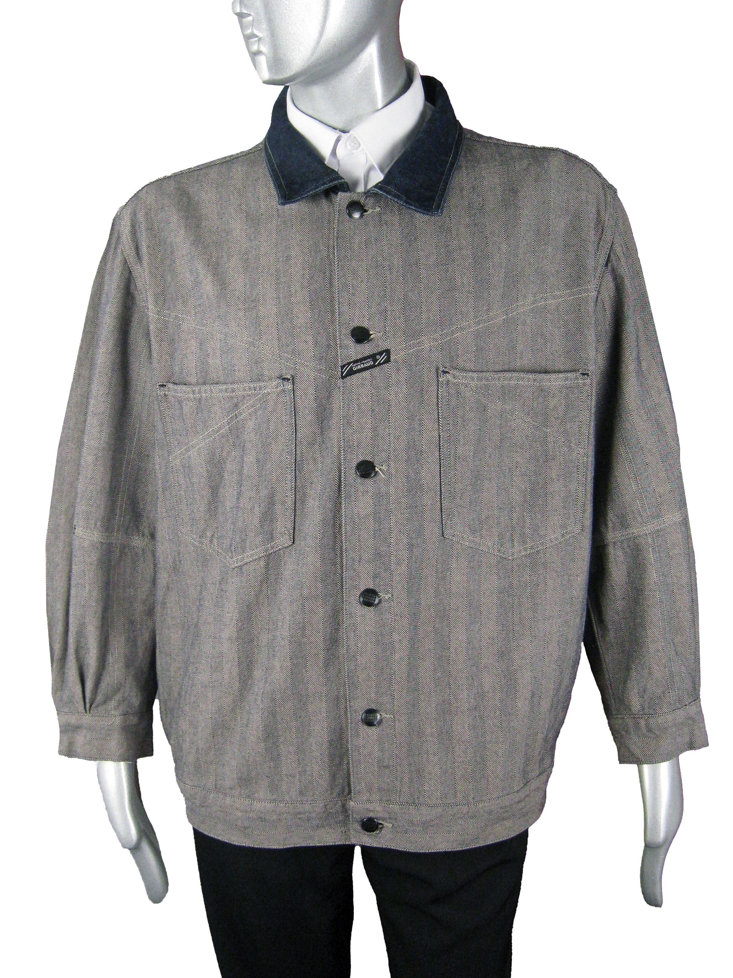 Marithe + Francois Girbaud Marithe Francois Girbaud 90s men's vintage grey denim jacket Size US L / EU 52-54 / 3 - 3 Thumbnail