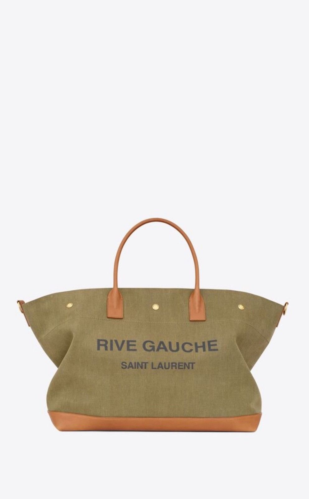 Saint Laurent Paris o1b1hav110824 Size: OS/ Maxi Shopping Bag in Green/Brown Size ONE SIZE - 2 Thumbnail