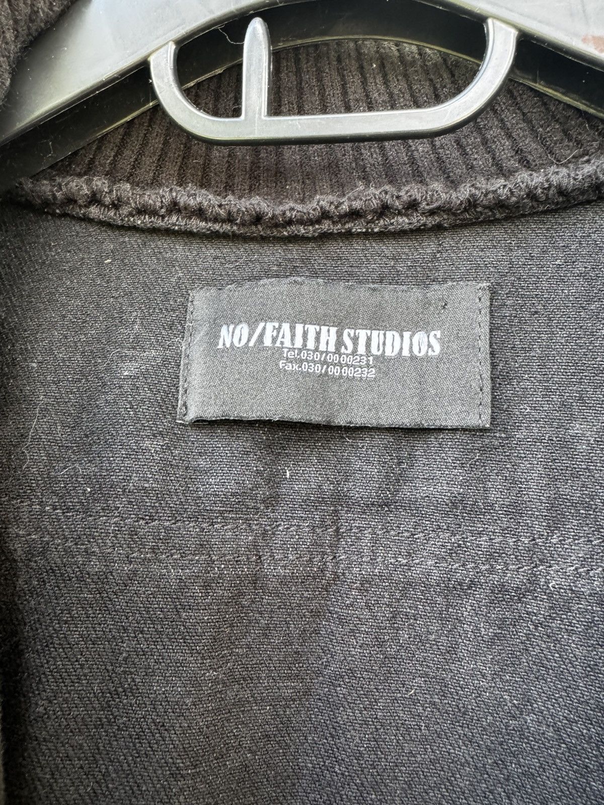 No Faith Studios NO/FAITH STUDIOS denim Gown S Black Zipped faded hooded 4.6k Size S / US 4 / IT 40 - 14 Thumbnail