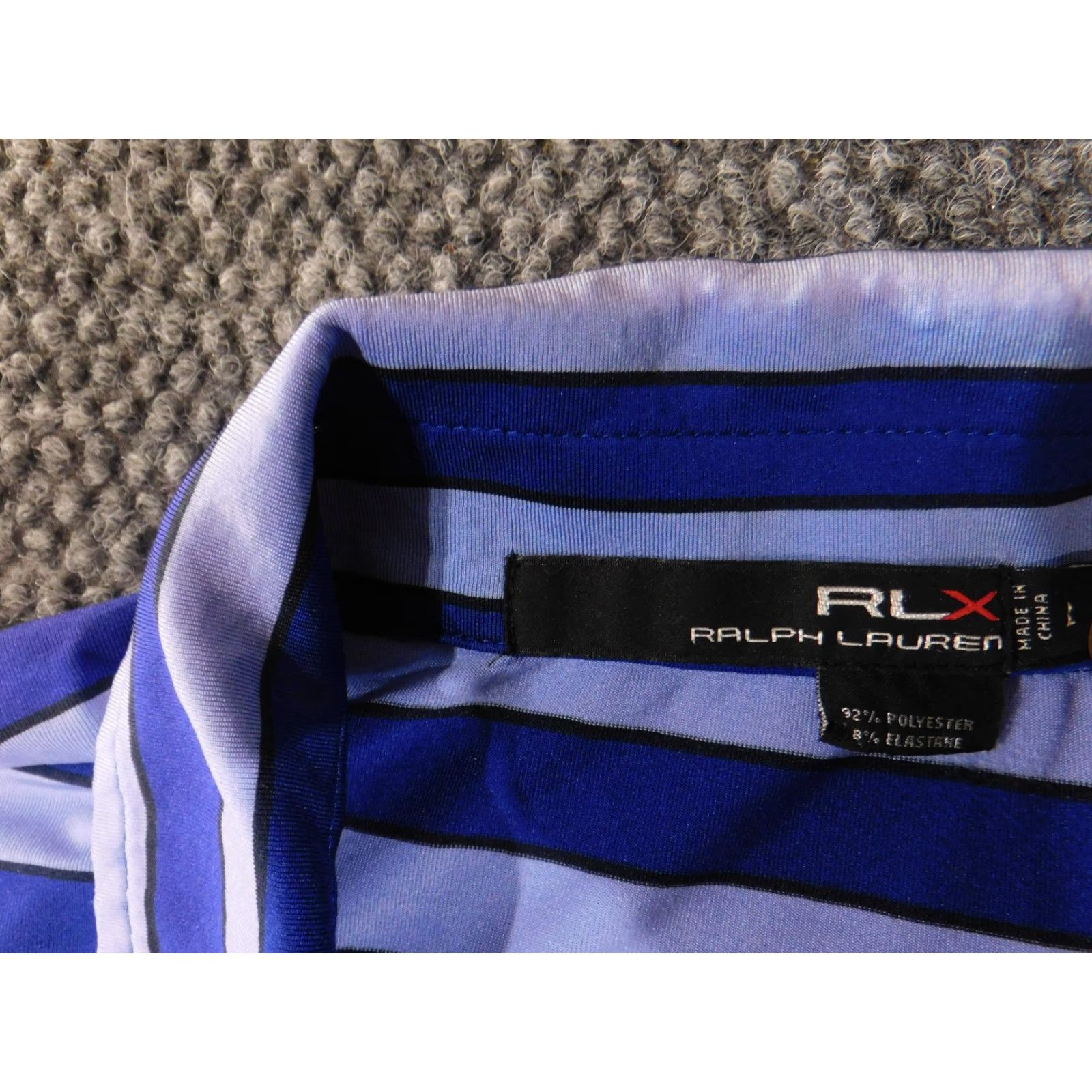 RLX Ralph Lauren RLX Ralph Lauren Polo Shirt Mens XL Blue Striped Golf Athletic Stretch Shirt Size US XL / EU 56 / 4 - 7 Thumbnail