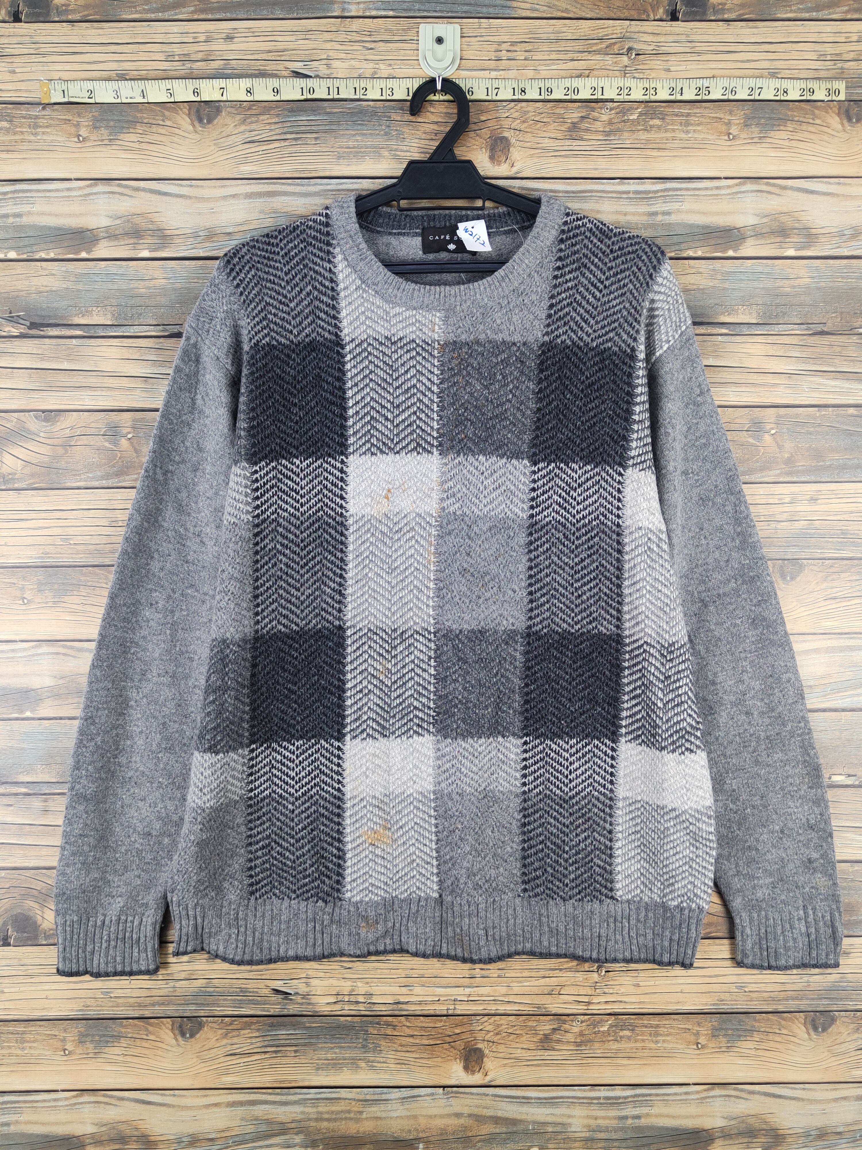 Vintage Cafe Soho Gray Knitwear Sweatshirts #W2172 Size US L / EU 52-54 / 3 - 1 Thumbnail