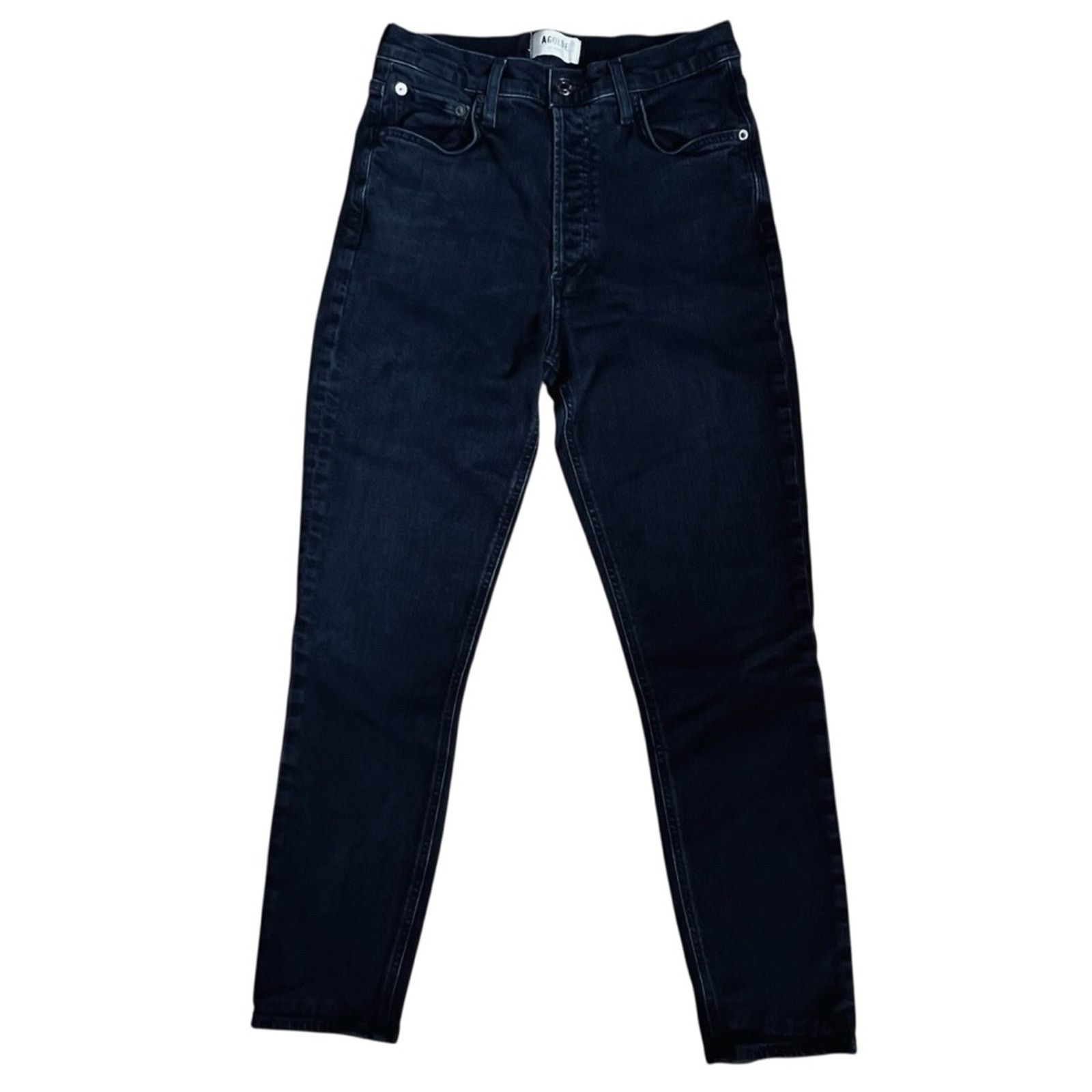 Agolde Agolde Women’s Sz 27 Black High Rise Jeans Slim Denim Size 27" / US 4 / IT 40 - 1 Thumbnail
