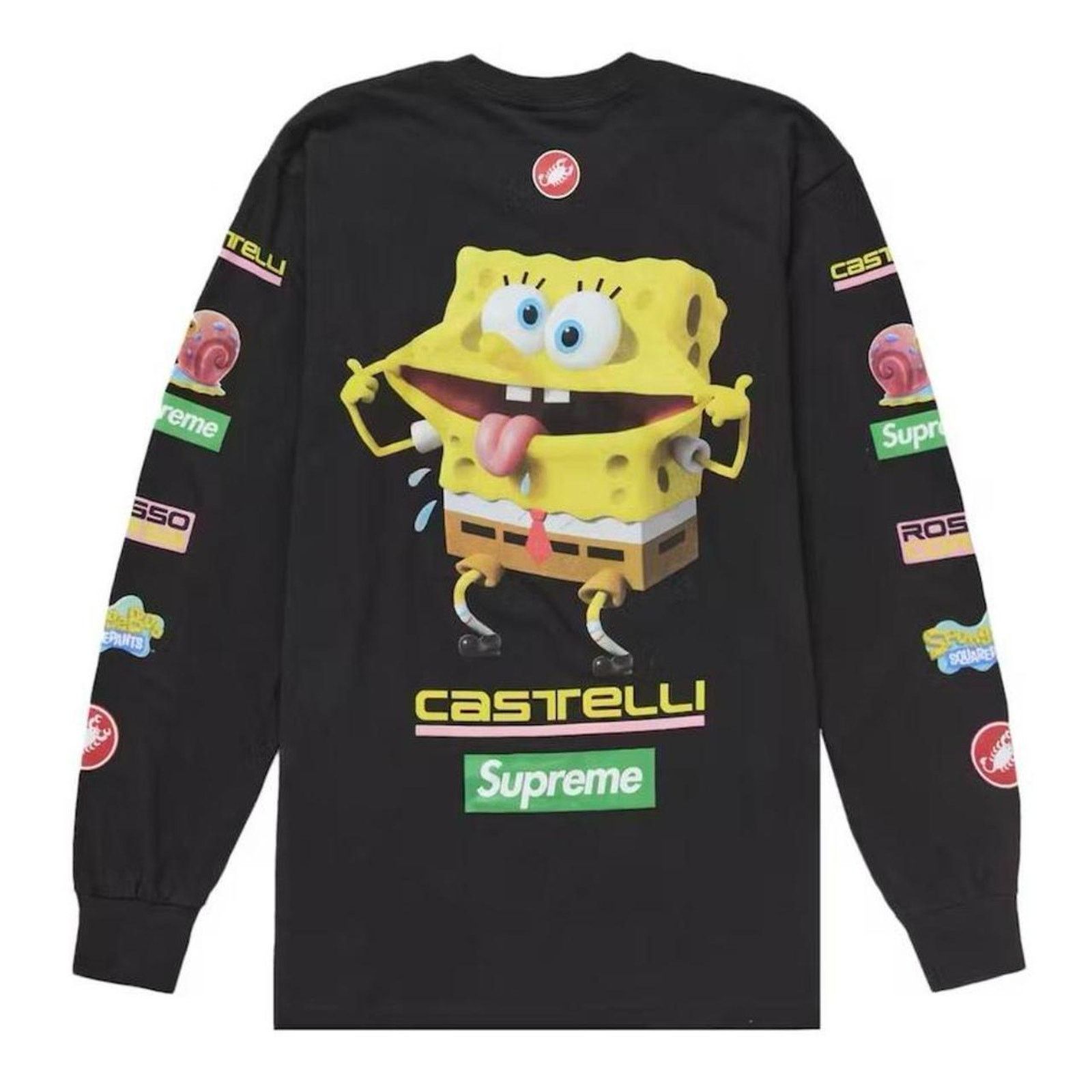 Supreme x SpongeBob SquarePants… 🧽 Supreme x SpongeBob x Castelli Racing L/S Tee Black XXL