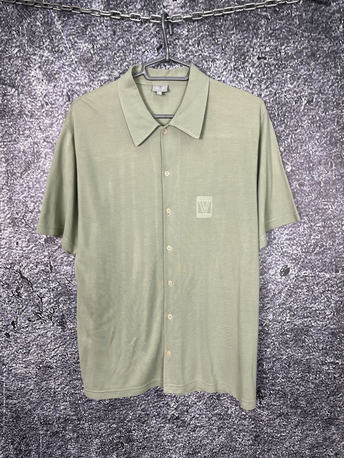Versace Jeans Couture Versace Jeans Couter Luxury Polo Shirt Button Up Italy Sz M Size US M / EU 48-50 / 2 - 1 Thumbnail