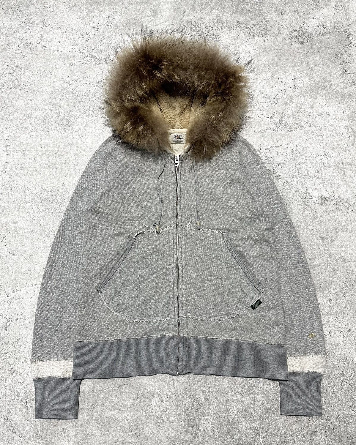 14th Addiction × GOSTAR DE FUGA Fuga Waxed Double Zip Faux Fur