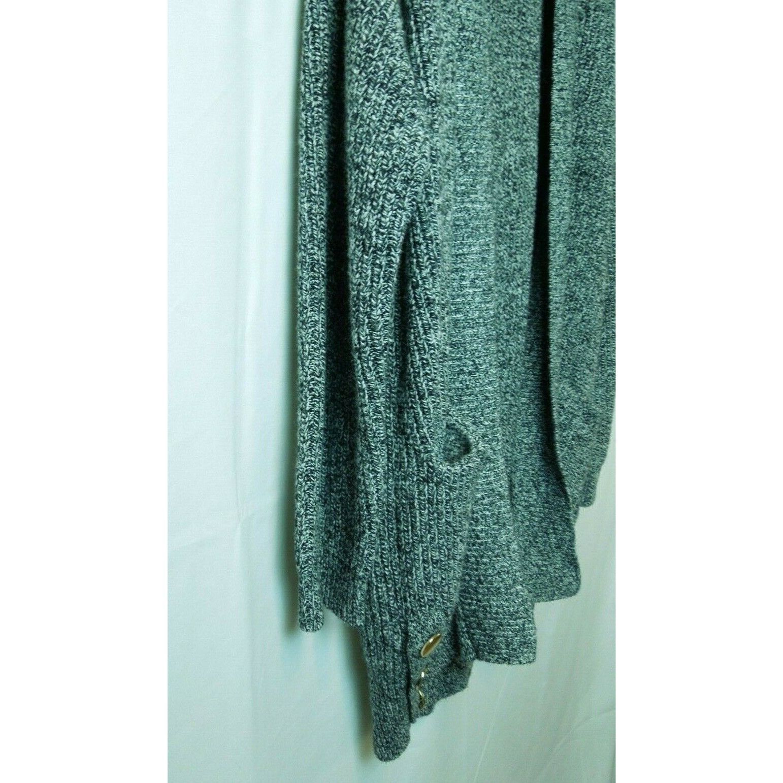 Gap Women's Gap Black White Long Thick Knitted Cardigan w/ Gold Size XS / US 0-2 / IT 36-38 - 5 Thumbnail