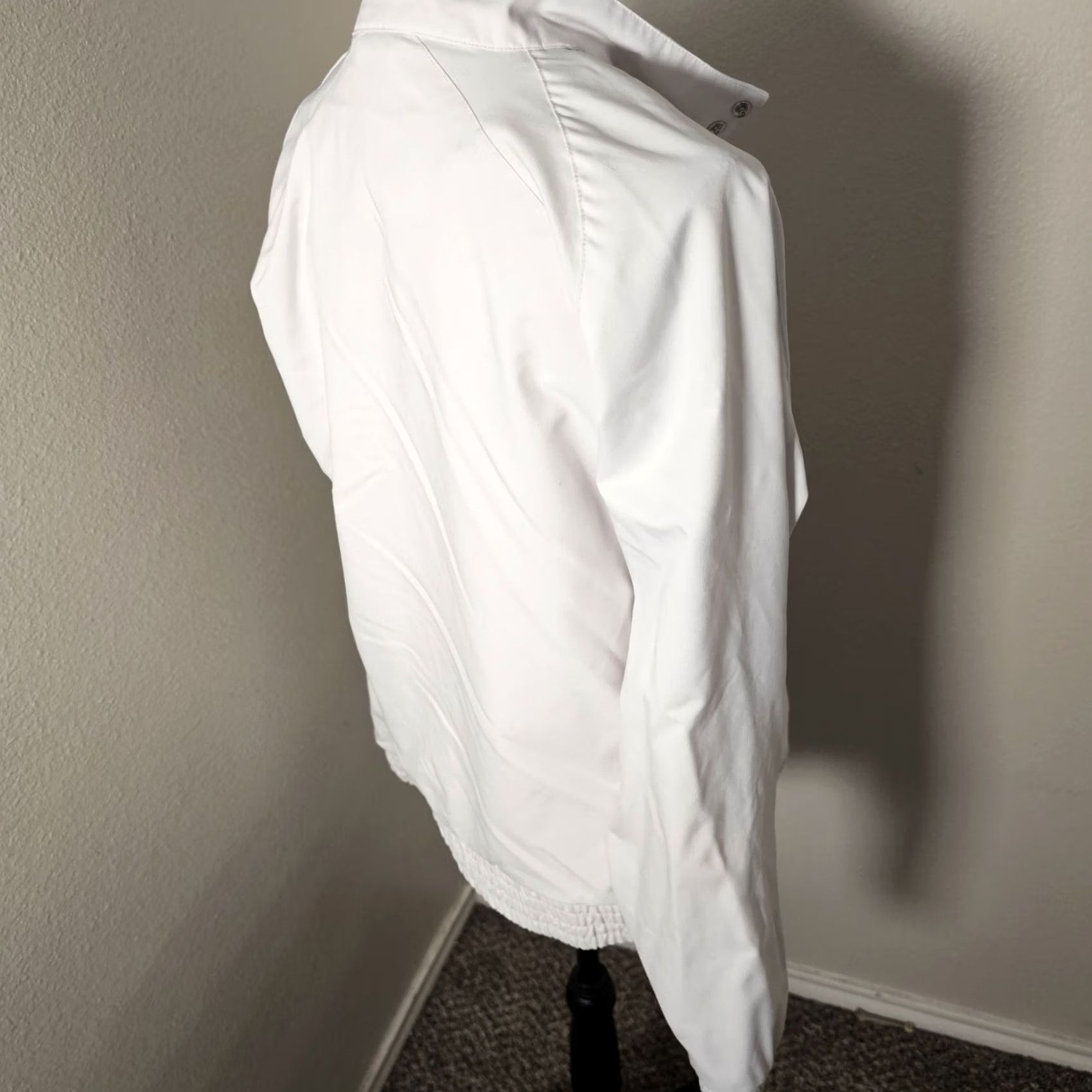 Nike VINTAGE Nike Womens Track Jacket White Large Nylon? No, Polyester The Athletic Dept. 90s Full Zip Womens Jacket Size L / US 10 / IT 46 - 4 Thumbnail