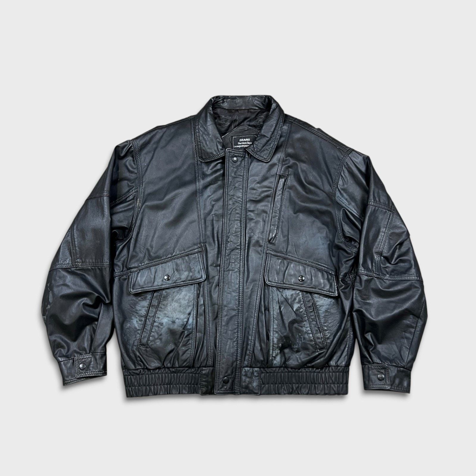 Chevignon × Vintage Chevignon classic vintage bomber leather