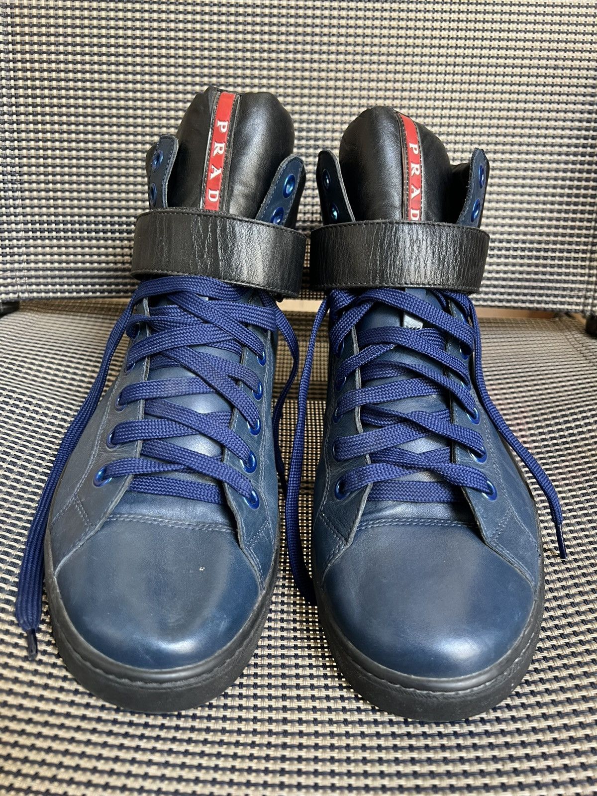 Prada Prada Leather High Trainers Size US 8.5 / EU 41-42 - 2 Thumbnail